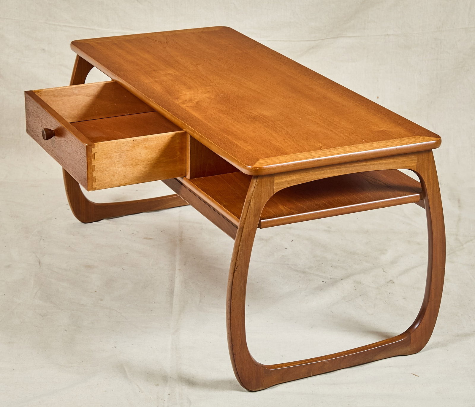 PARKER KNOLL COFFEE TABLE with PULL THROUGH DRAWER - 5