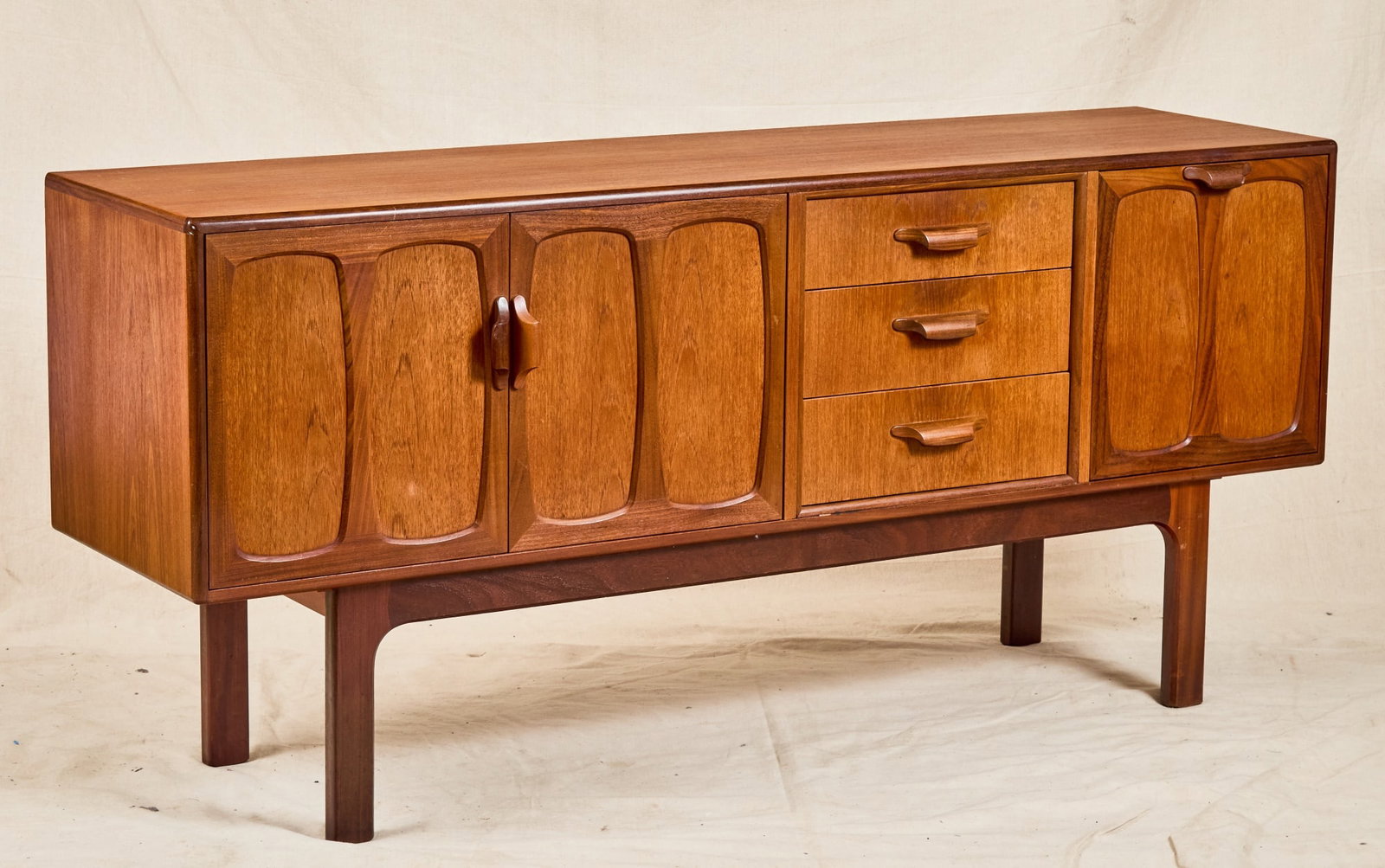 G PLAN PANELED TEAK CREDENZA (1 of 9)