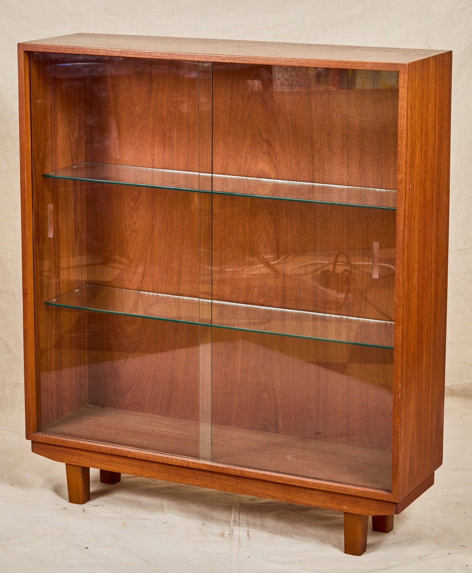 DANISH MODERN BOOKCASE with SLIDING GLASS DOORS (1 of 4)