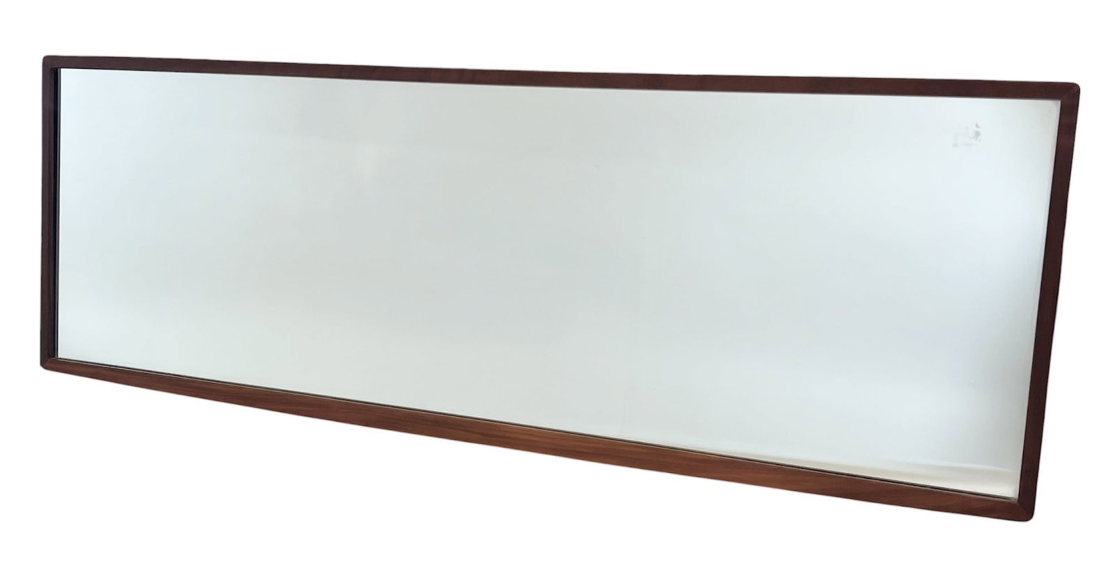 DANISH MODERN TEAK MIRROR: 54 1/2 x 18 1/4 inches.