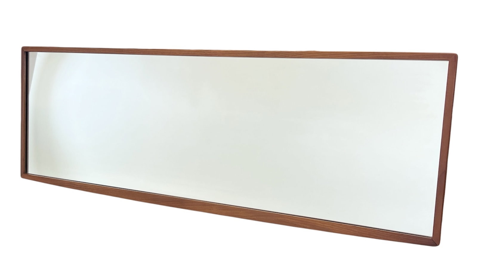 DANISH MODERN TEAK MIRROR: 54 3/4 x 18 1/2 inches.