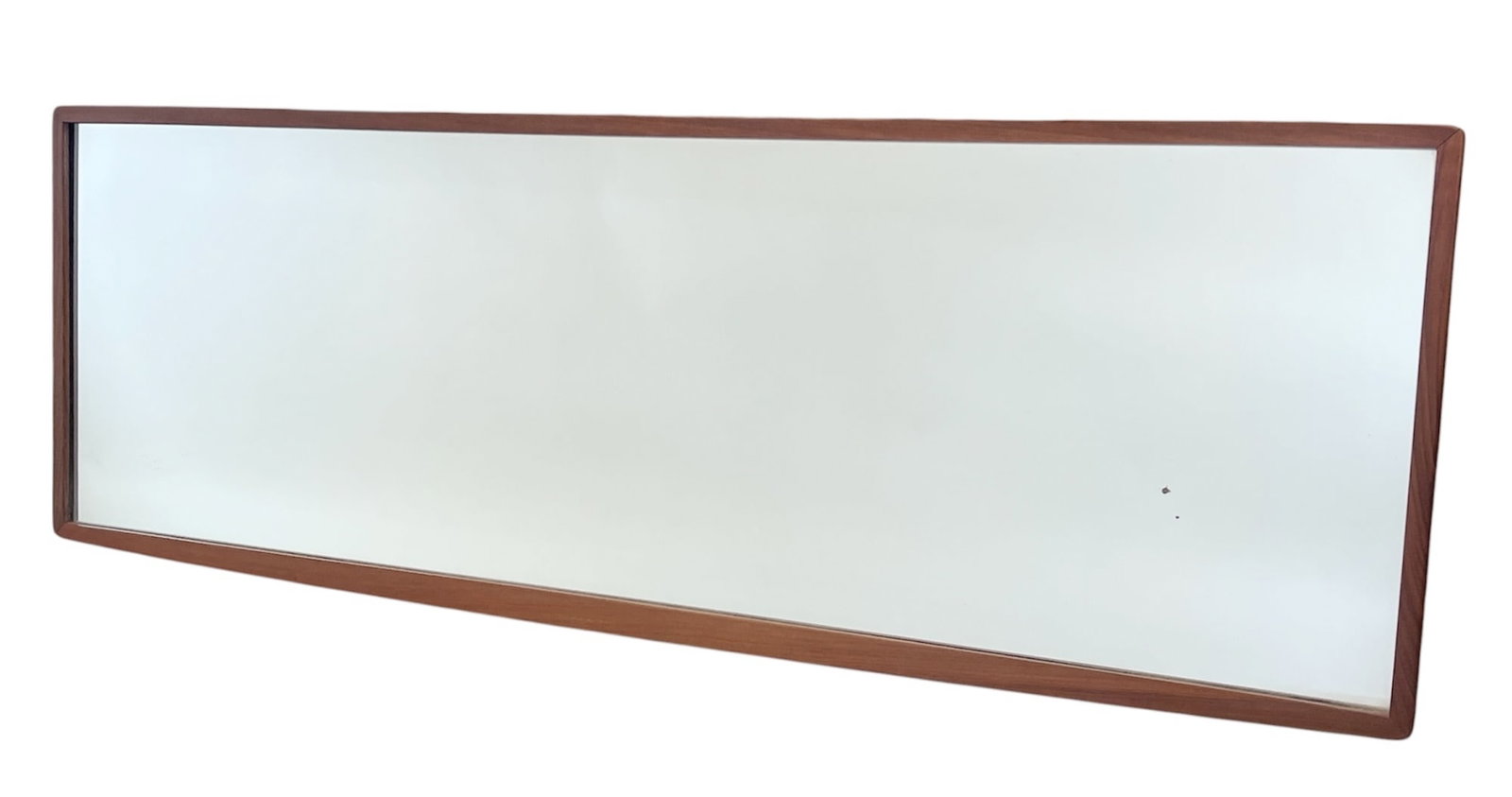 DANISH MODERN TEAK MIRROR: 54 3/4 x 18 1/2 inches.
