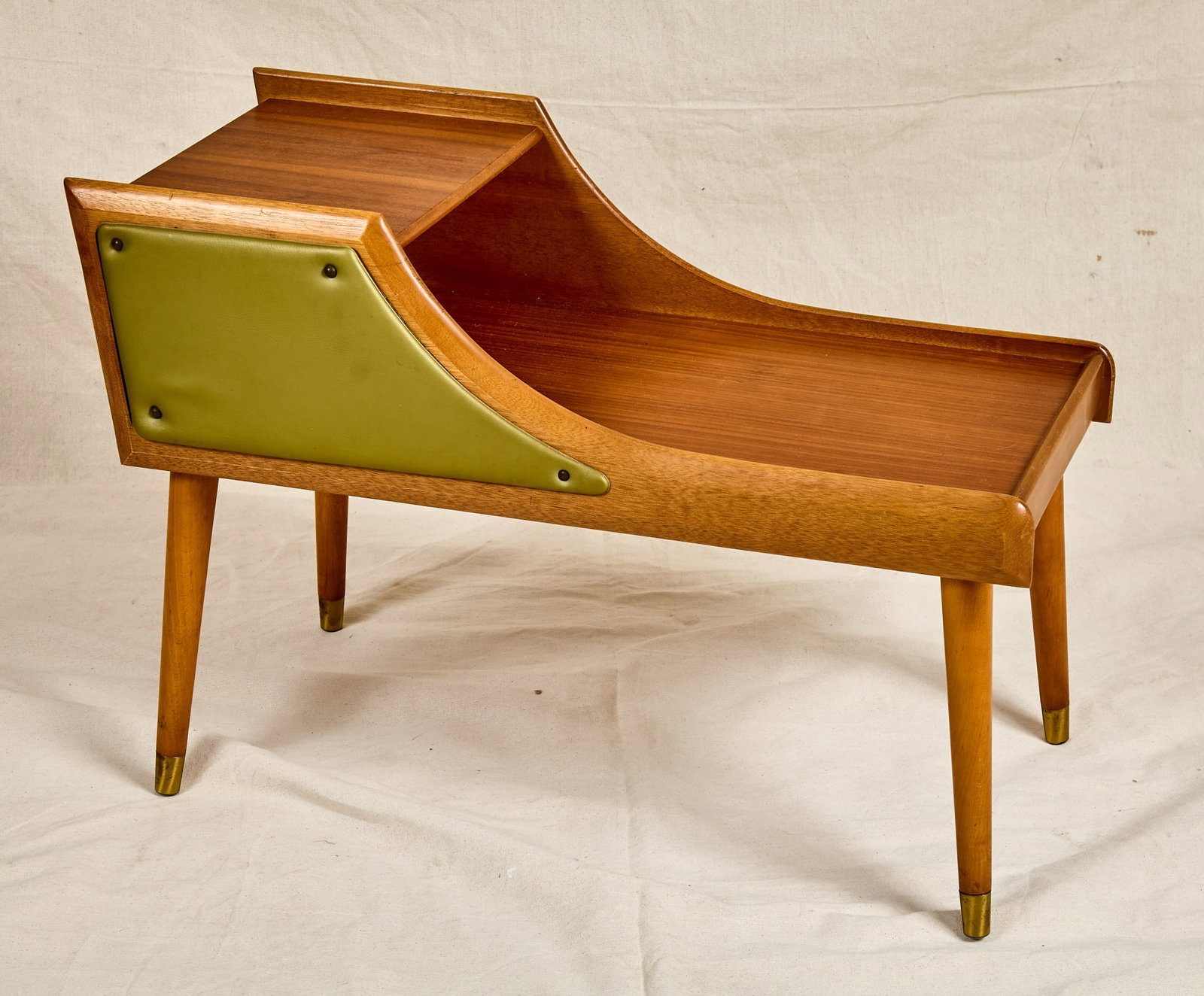 CHIPPY HEATH FURNITURE CO TELEPHONE TABLE: Labeled 22 x 31 x 15 inches.
