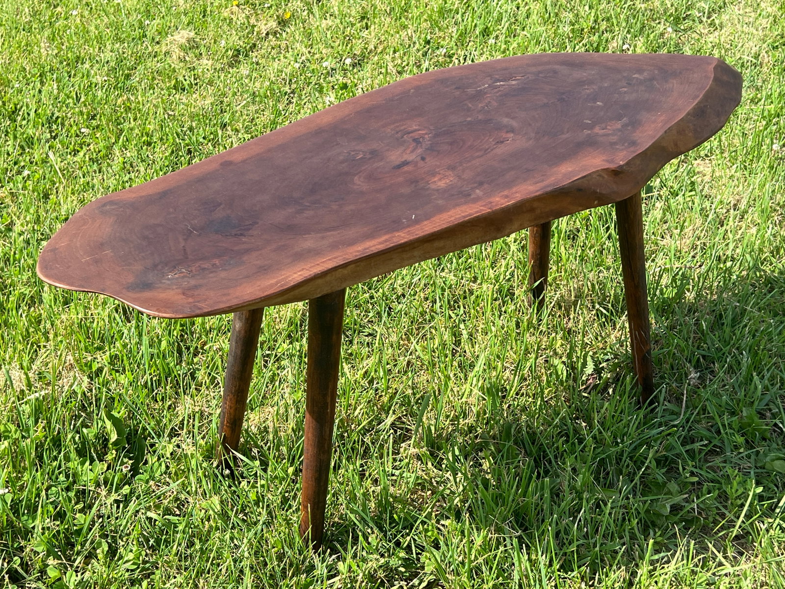 ROY SHELDON VT MID CENTURY LIVE EDGE WALNUT TABLE (1 of 6)