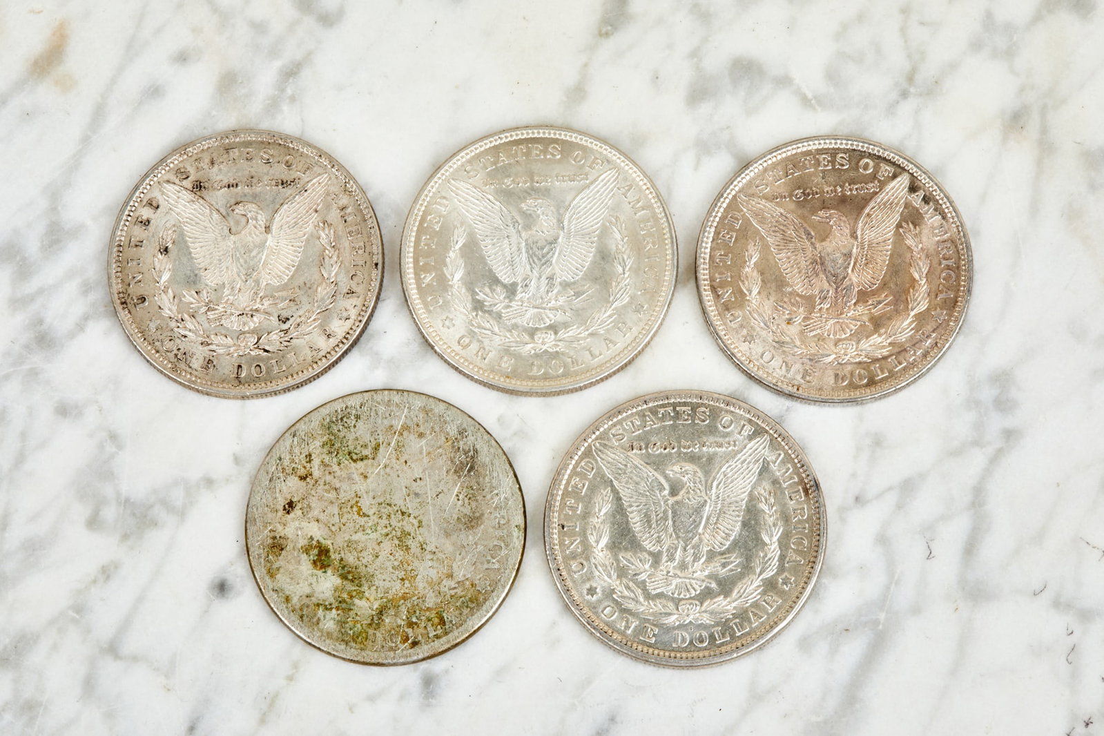 (5) MORGAN US SILVER DOLLARS - 5