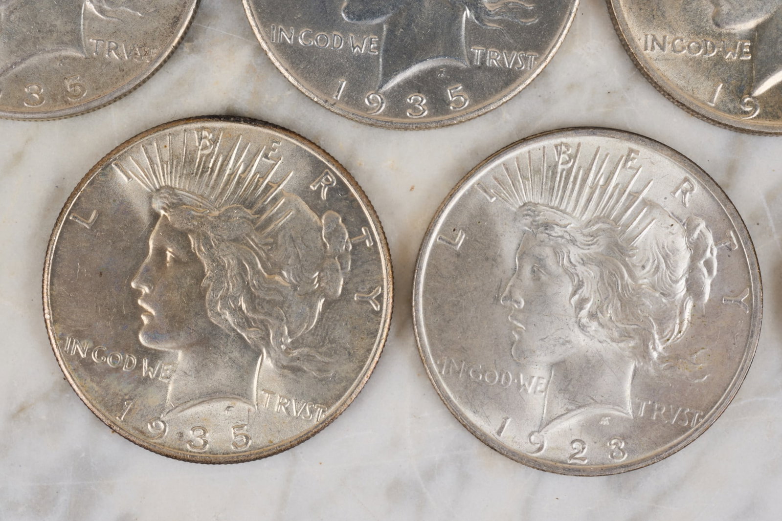 (7) US PEACE SILVER DOLLARS - 3