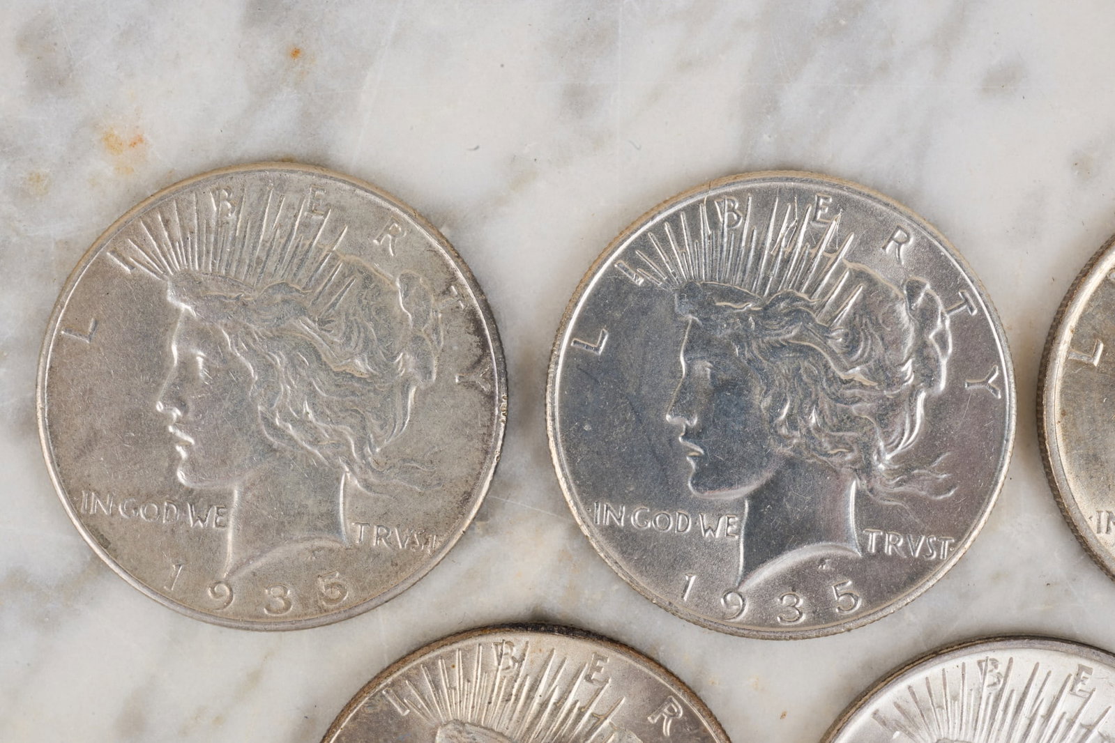 (7) US PEACE SILVER DOLLARS - 4
