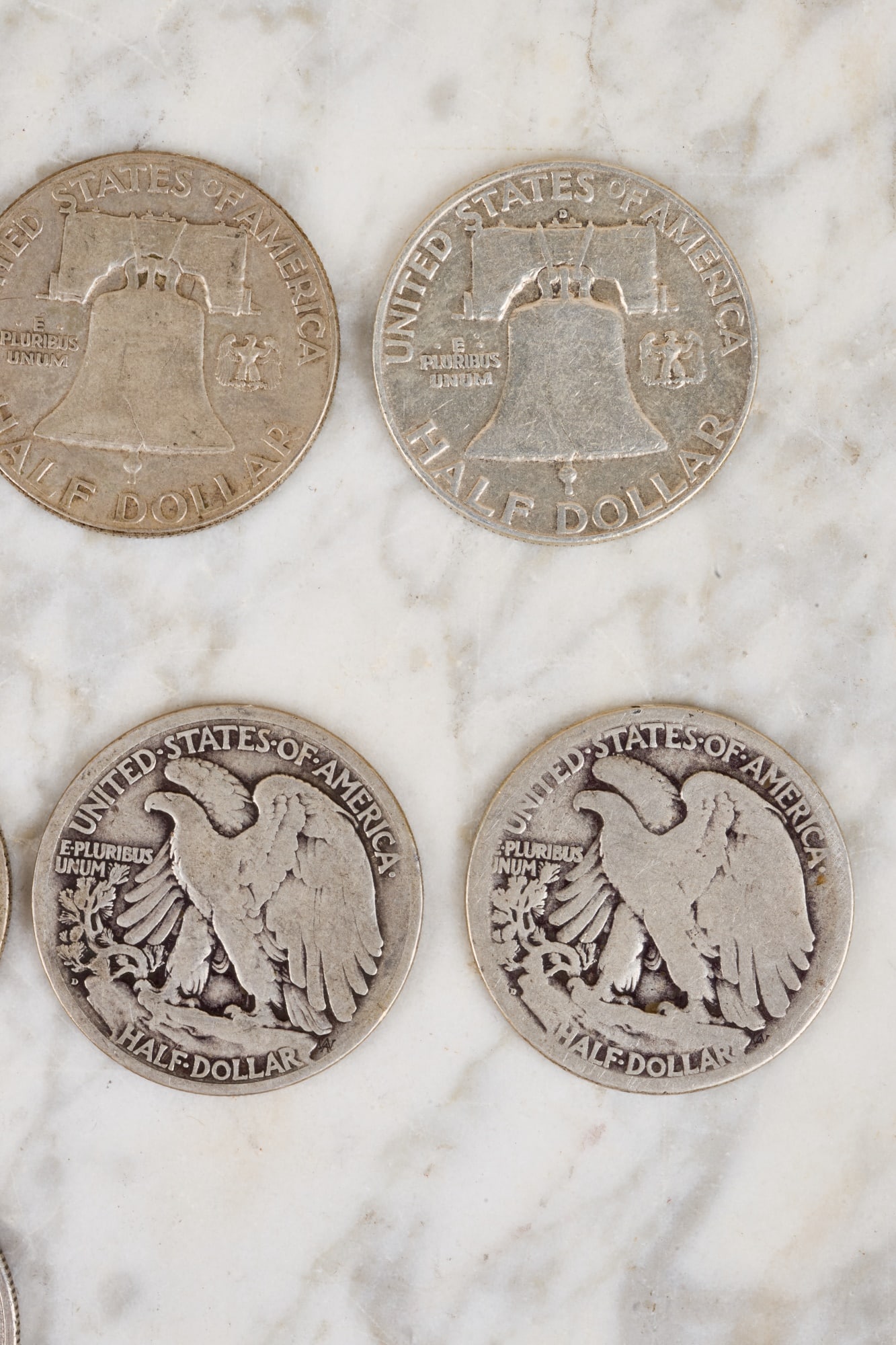 (16) US SILVER HALF DOLLARS - 12