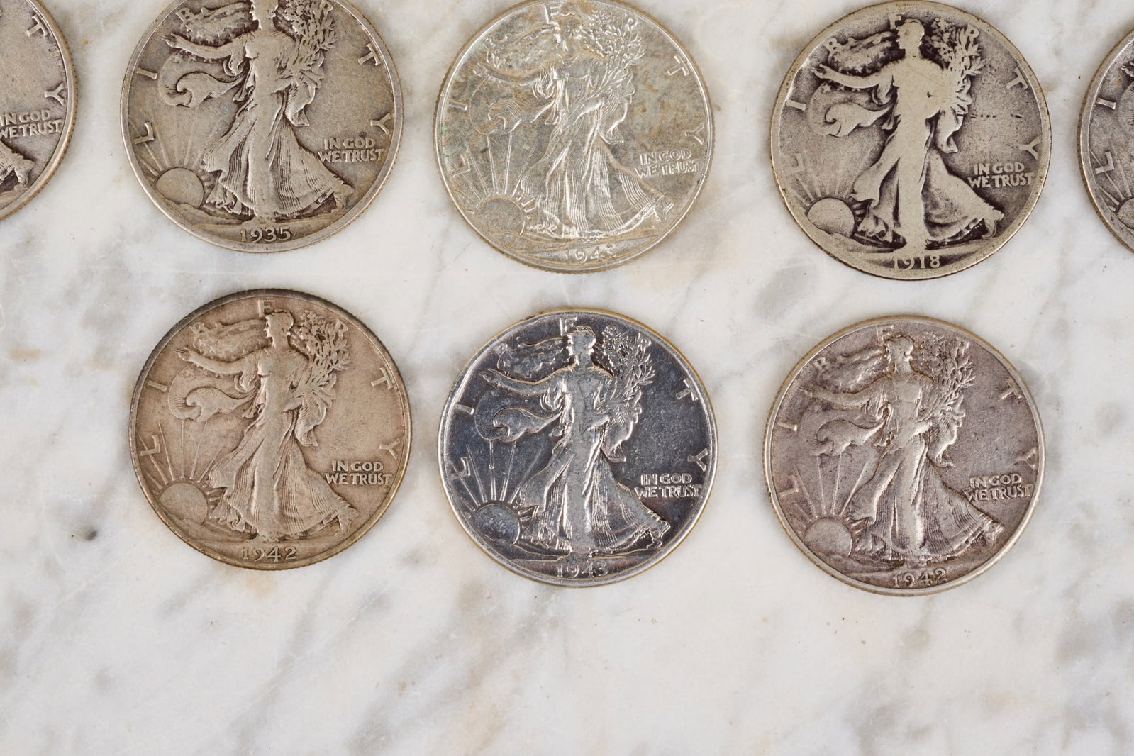 (16) US SILVER HALF DOLLARS - 7
