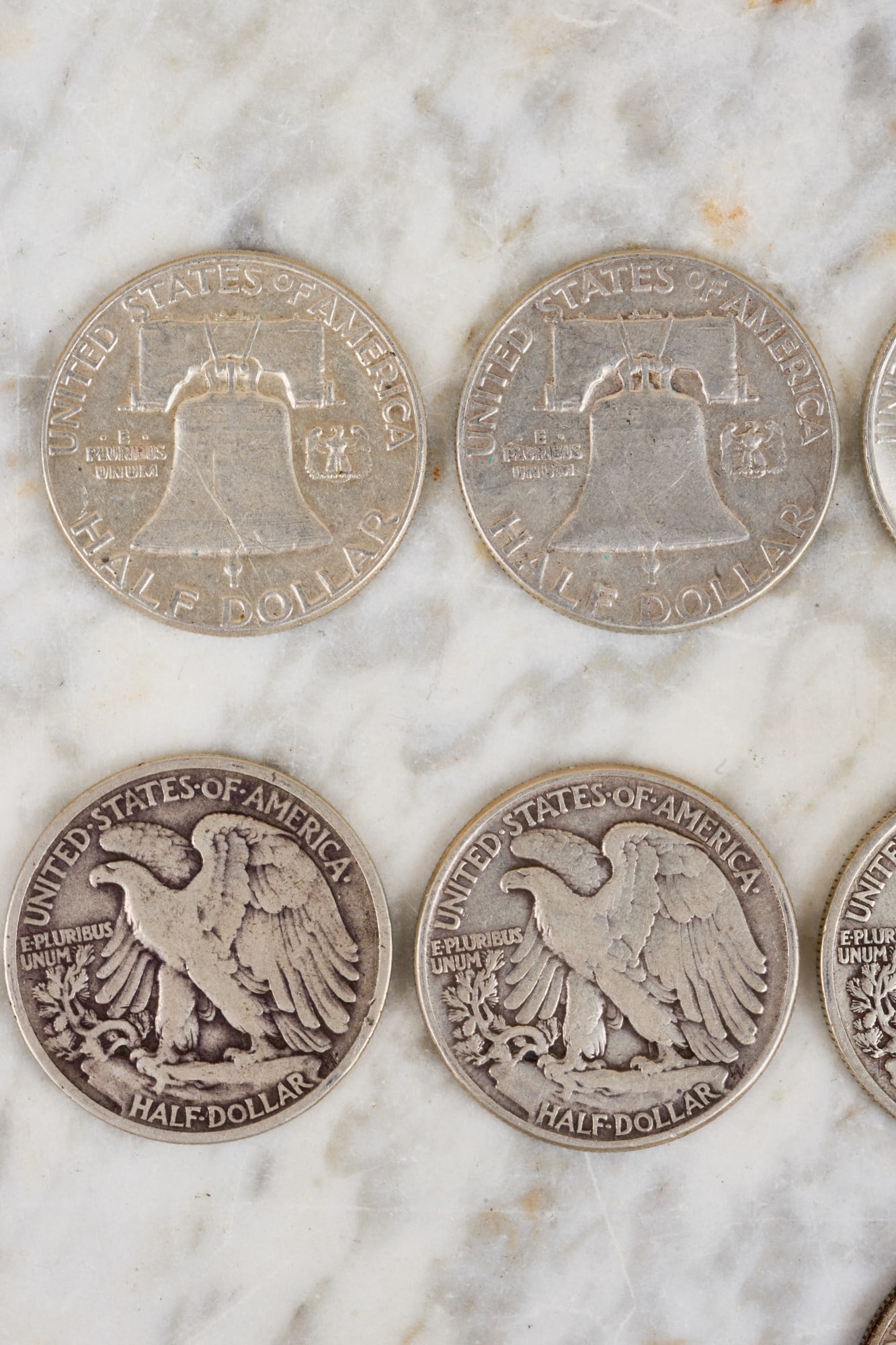 (16) US SILVER HALF DOLLARS - 9