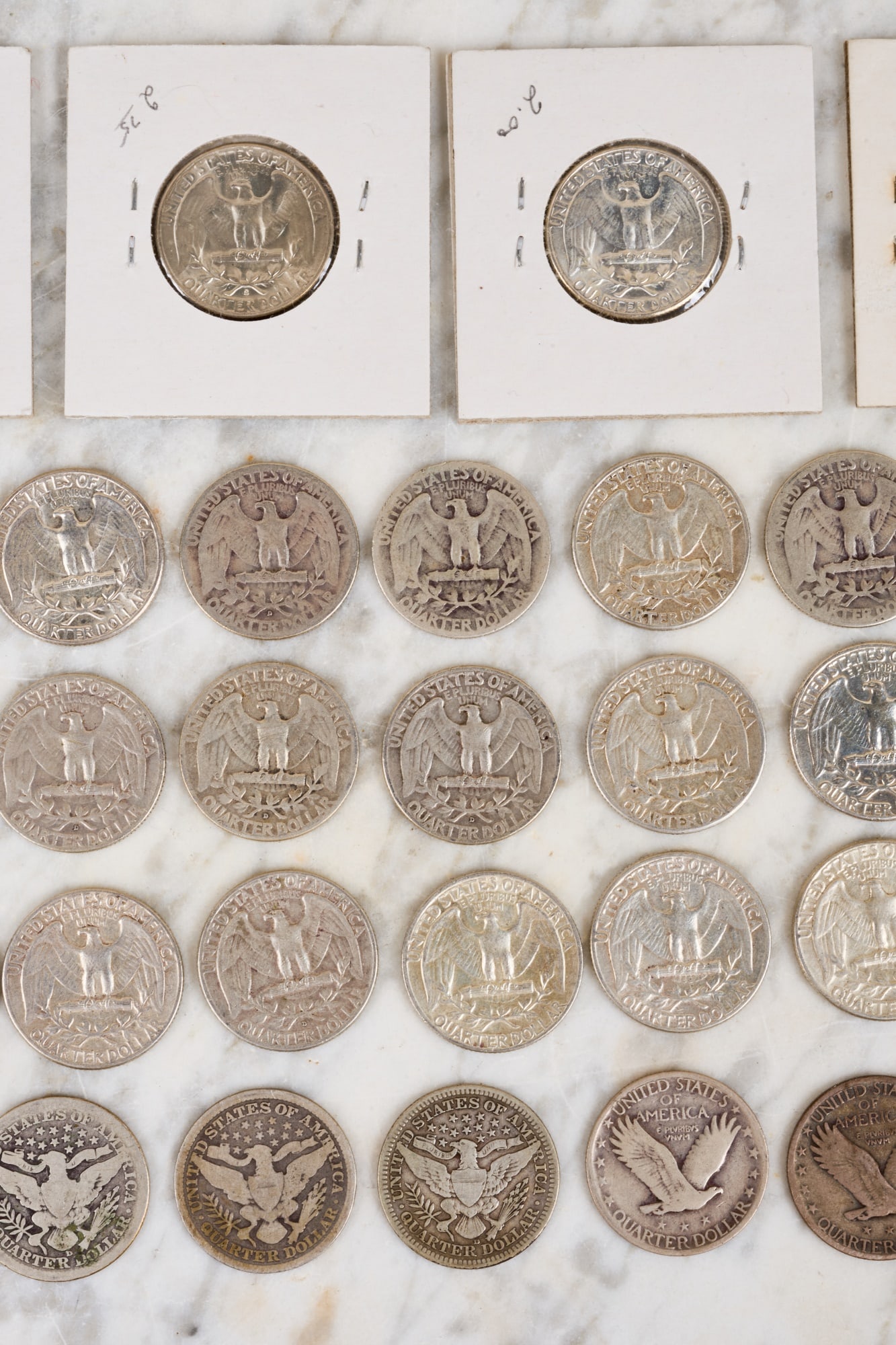 (40) US SILVER QUARTERS - 9