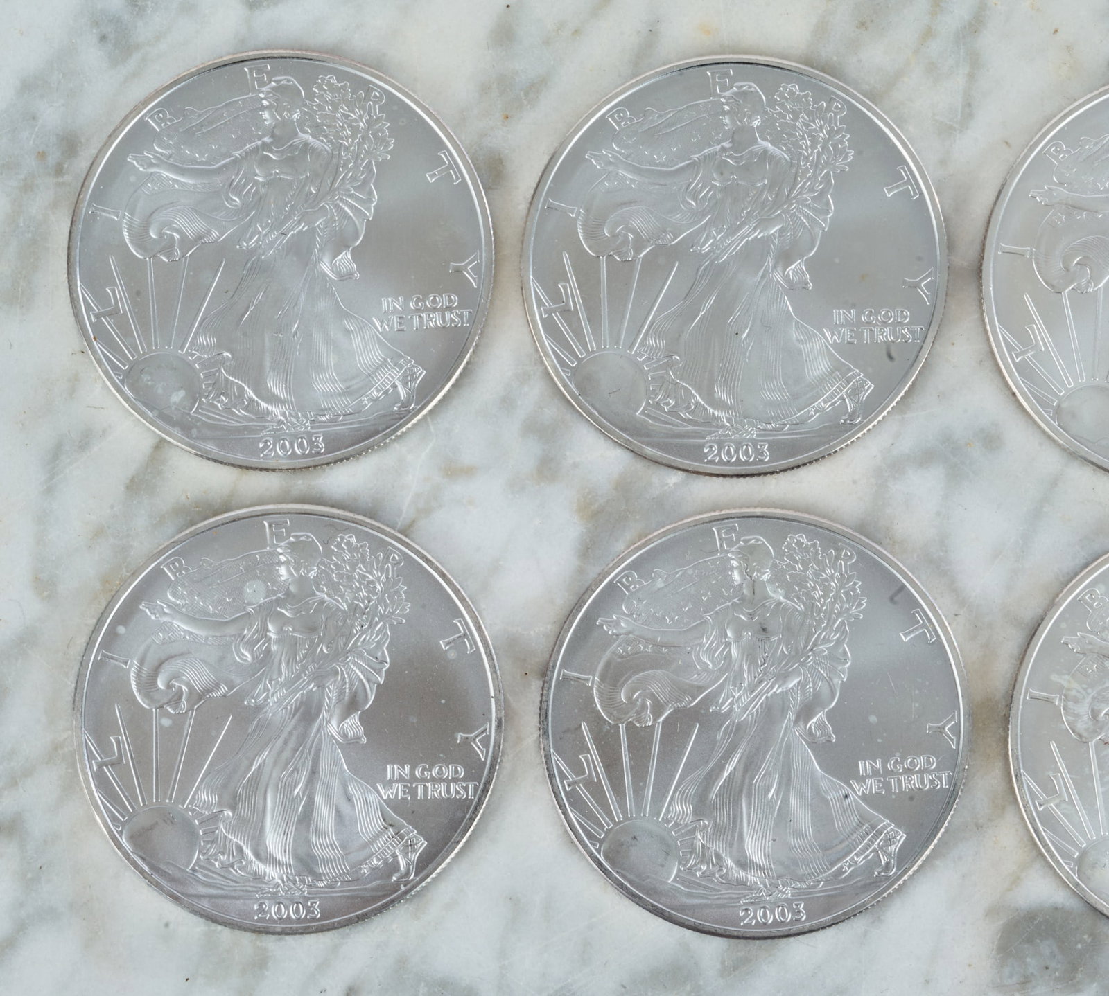 (10) 2003 SILVER AMERICAN EAGLE DOLLARS - 2