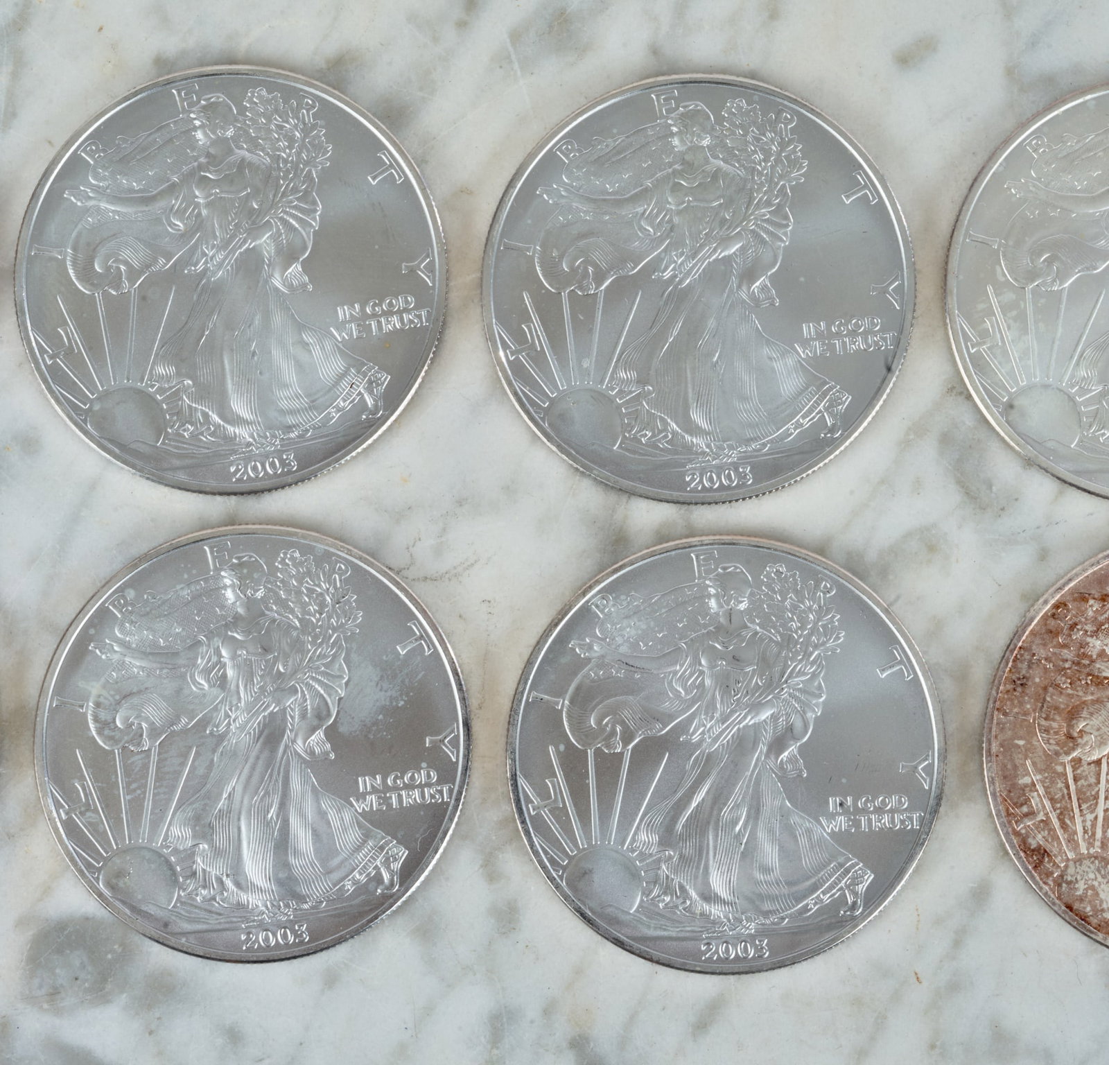 (10) 2003 SILVER AMERICAN EAGLE DOLLARS - 3