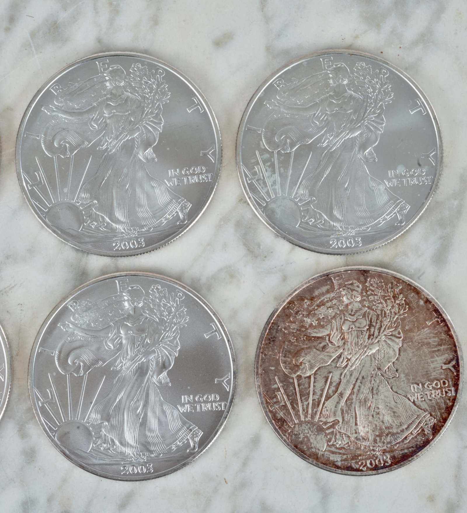(10) 2003 SILVER AMERICAN EAGLE DOLLARS - 4