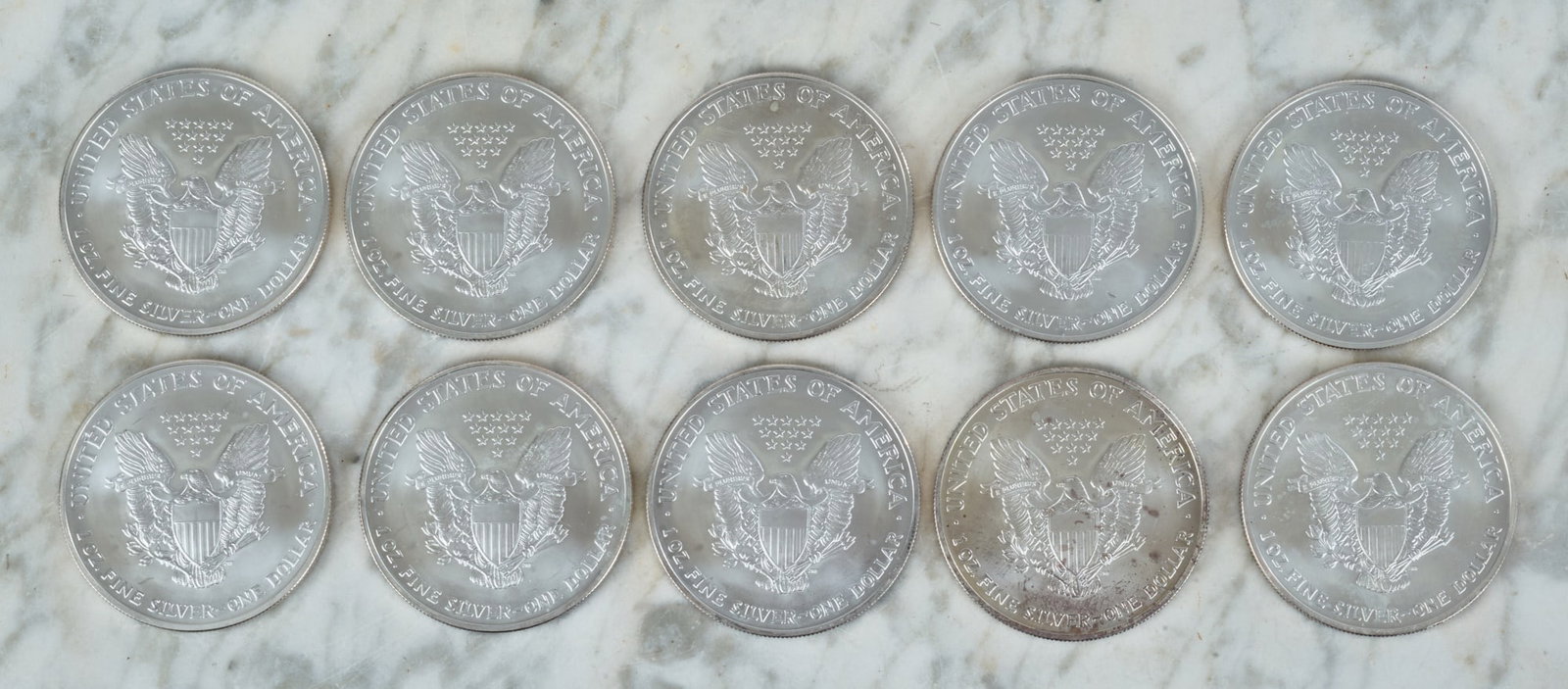 (10) 2003 SILVER AMERICAN EAGLE DOLLARS - 5