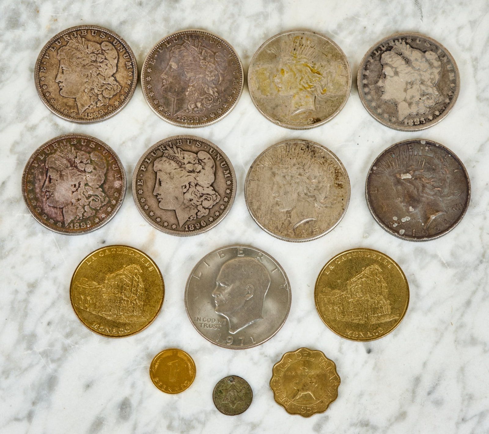 (8) US SILVER DOLLARS (1 of 8)
