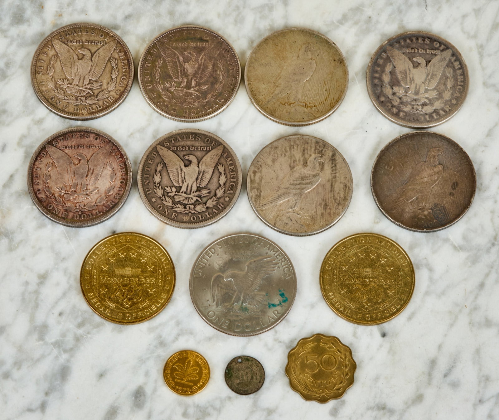 (8) US SILVER DOLLARS - 5