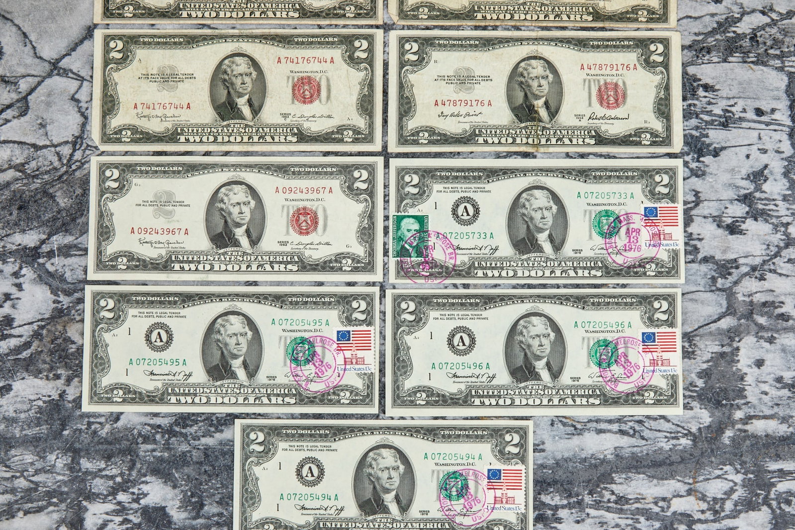 (9) TWO DOLLAR US BILLS - 3