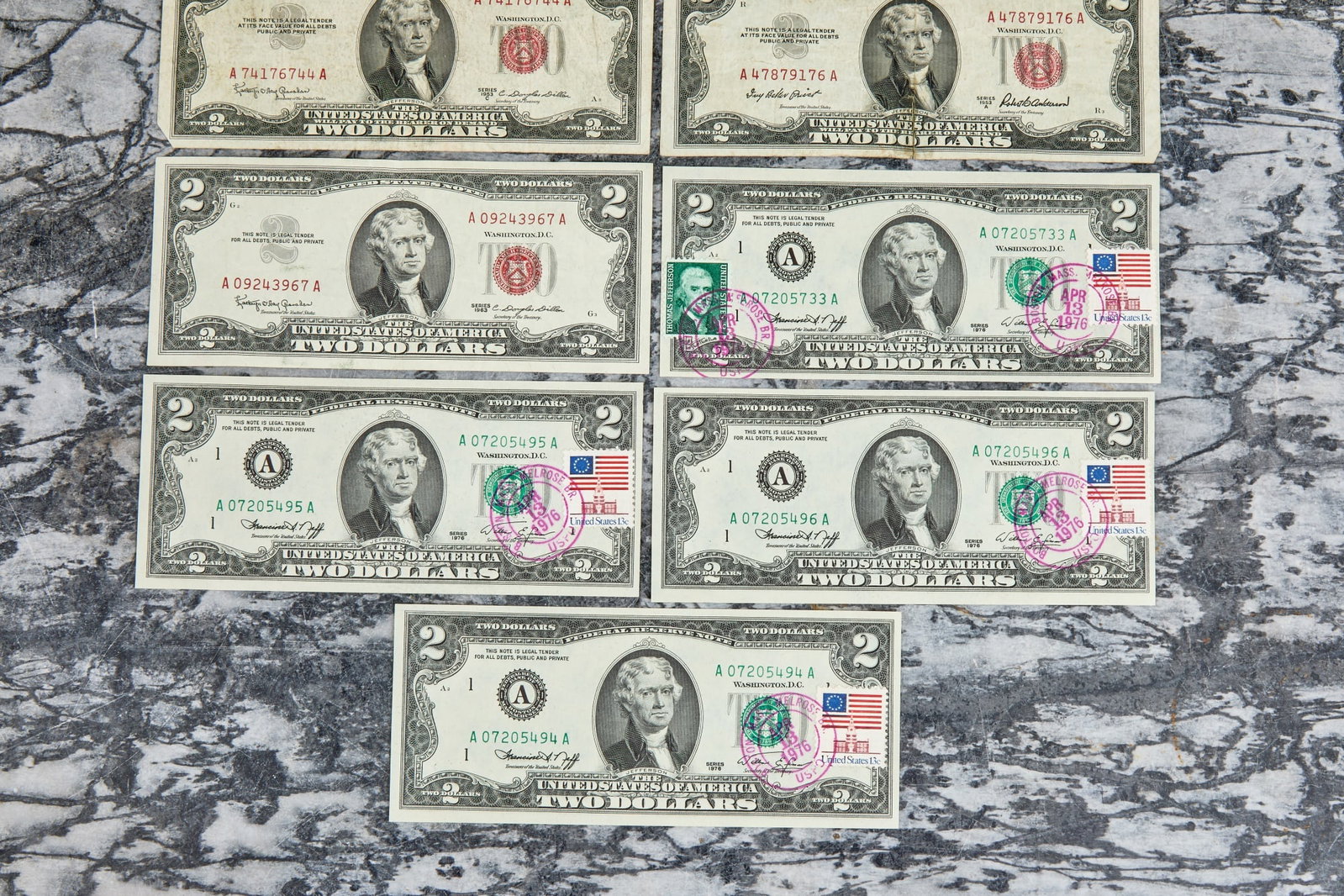 (9) TWO DOLLAR US BILLS - 4