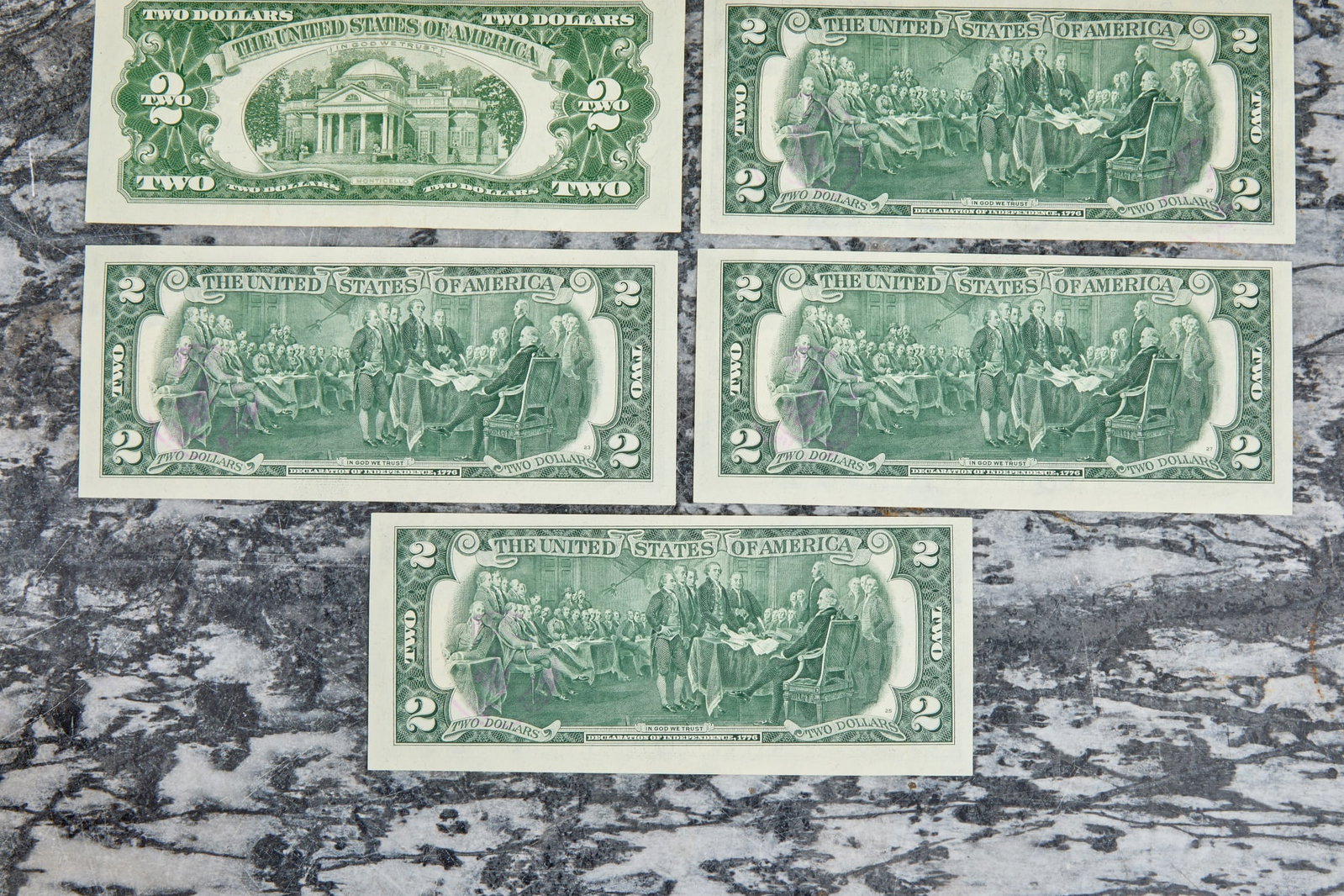 (9) TWO DOLLAR US BILLS - 8