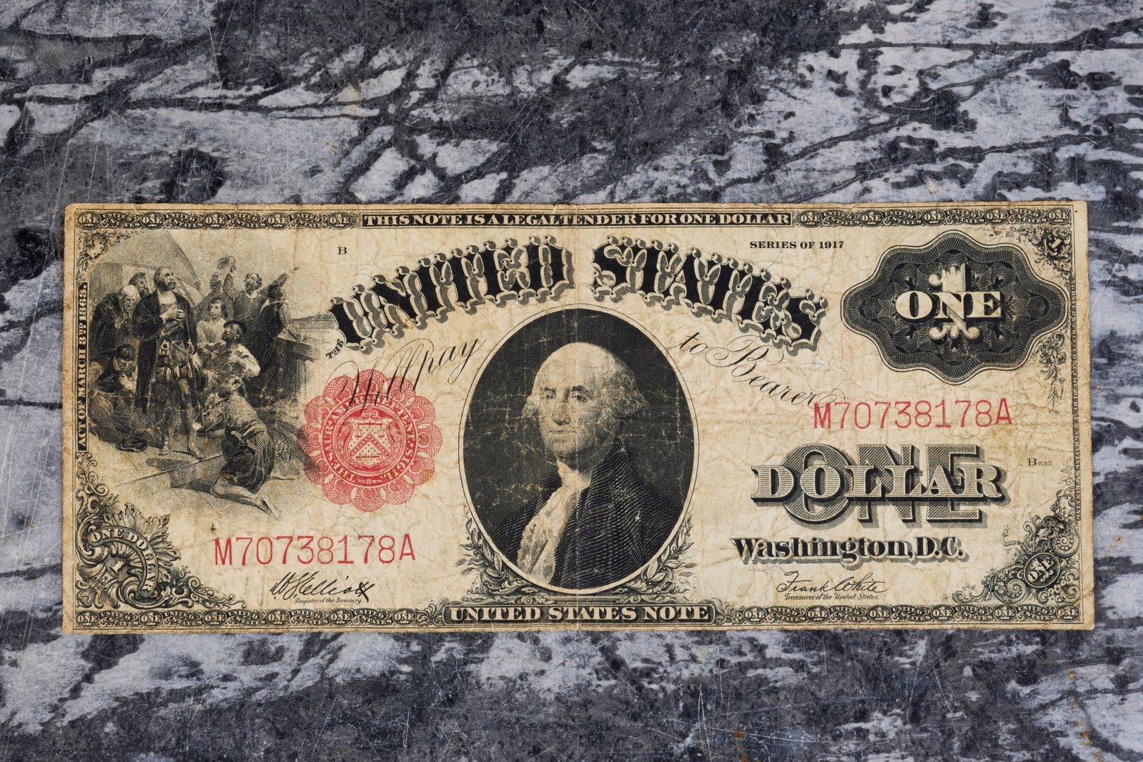 LARGE 1917 US ONE DOLLAR NOTE (1 of 12)