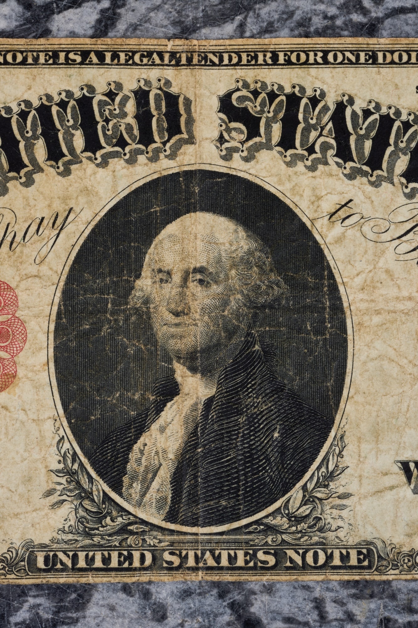 LARGE 1917 US ONE DOLLAR NOTE - 4