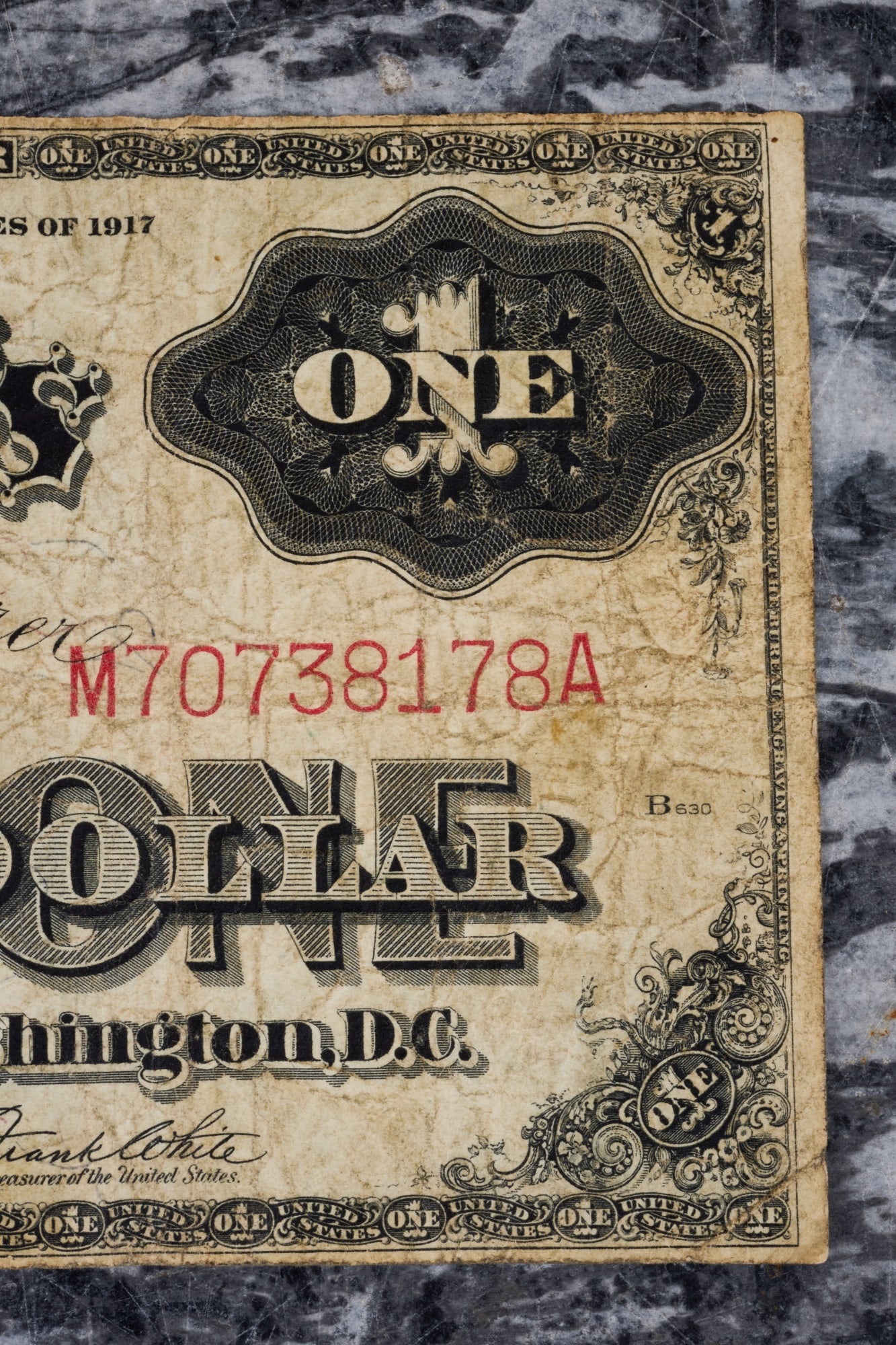 LARGE 1917 US ONE DOLLAR NOTE - 5