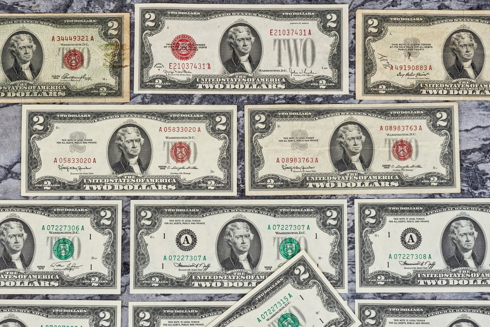(15) US TWO DOLLAR BILLS - 5