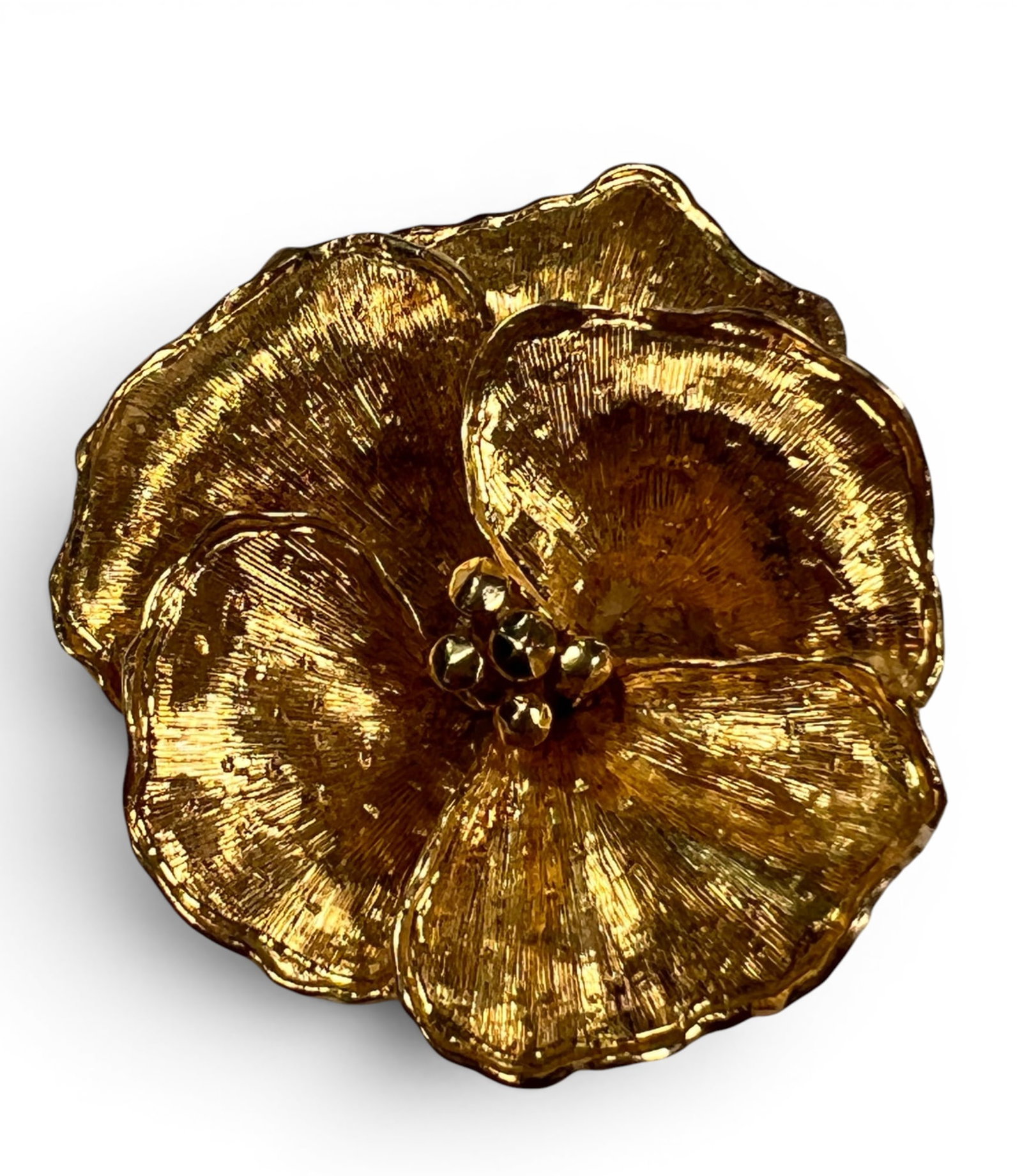TIFFANY & CO 18K GOLD WILD ROSE BROOCH (1 of 6)