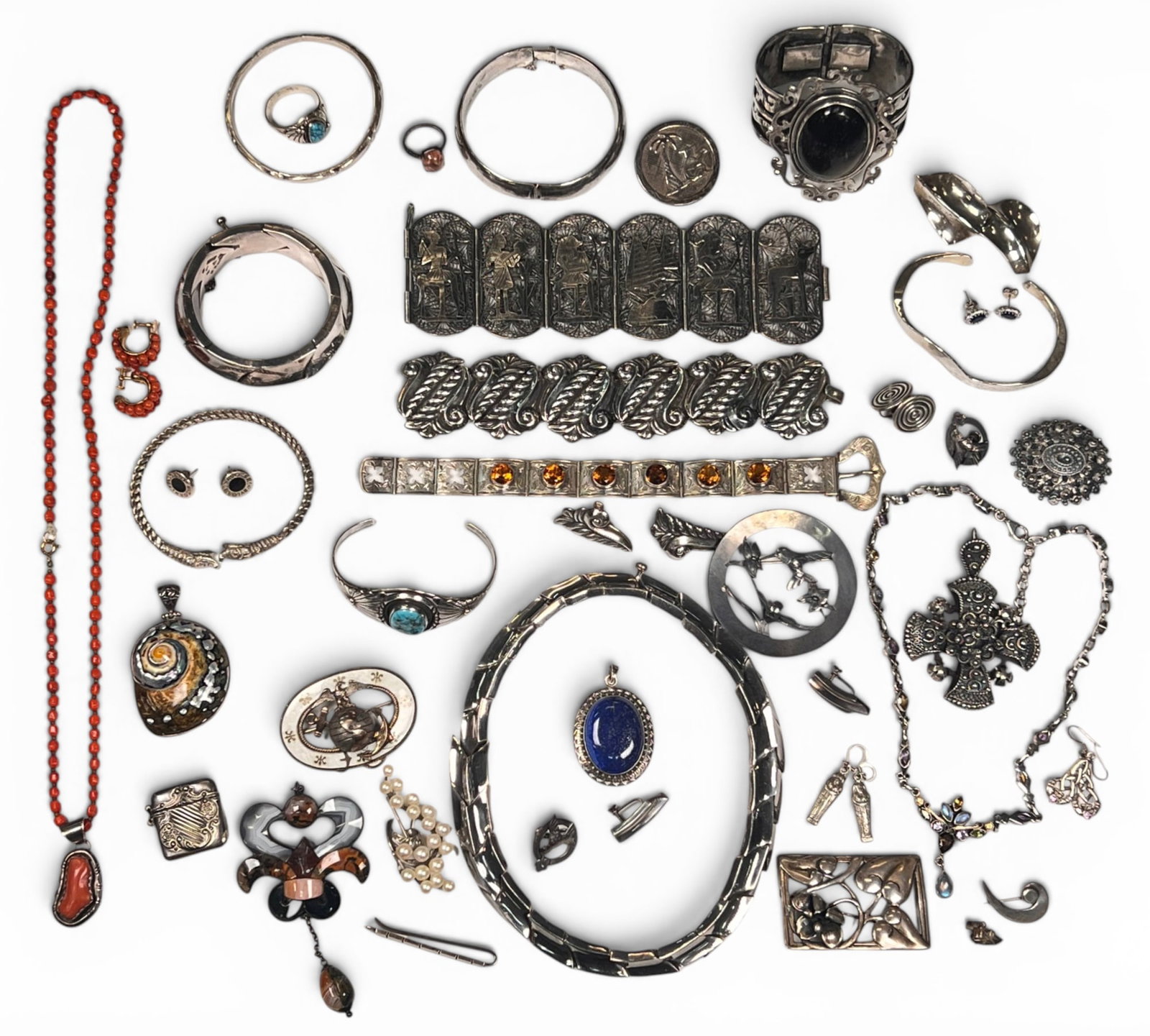 GROUPING OF STERLING SILVER JEWELRY (1 of 14)