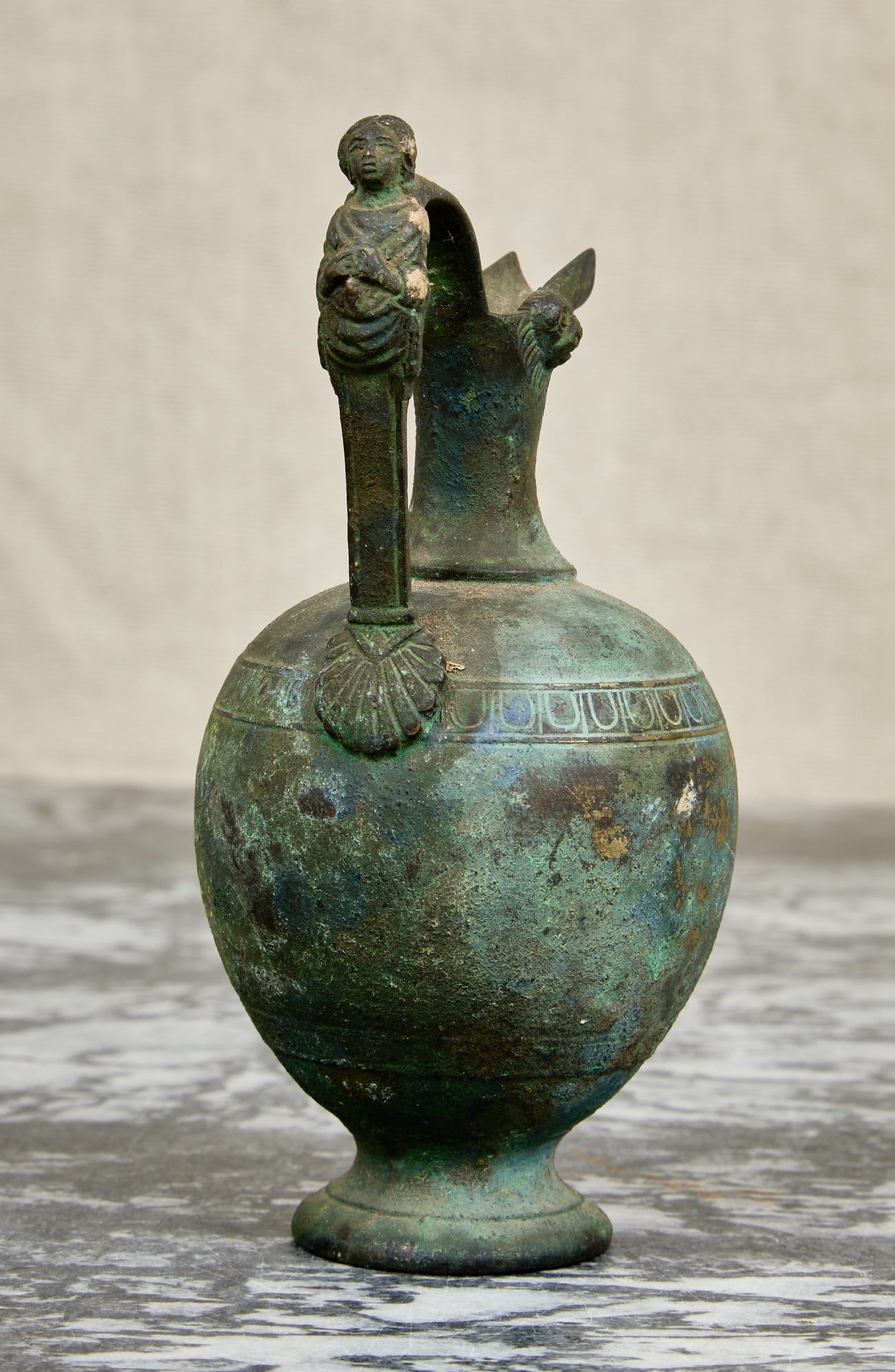 SMALL BRONZE EWER - 5