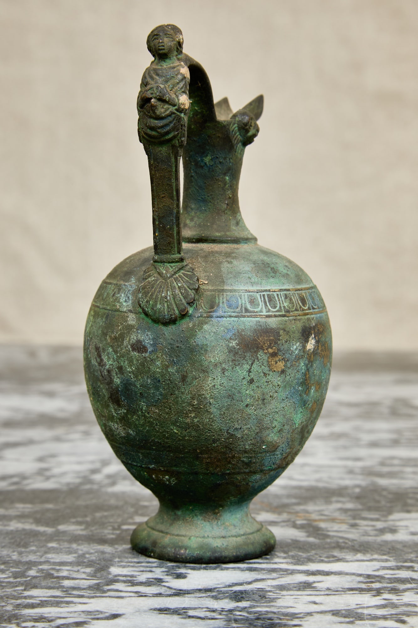 SMALL BRONZE EWER - 6