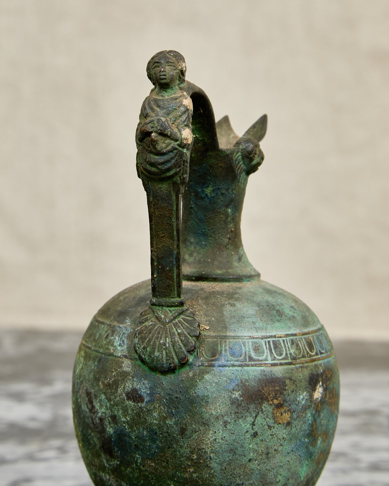 SMALL BRONZE EWER - 7