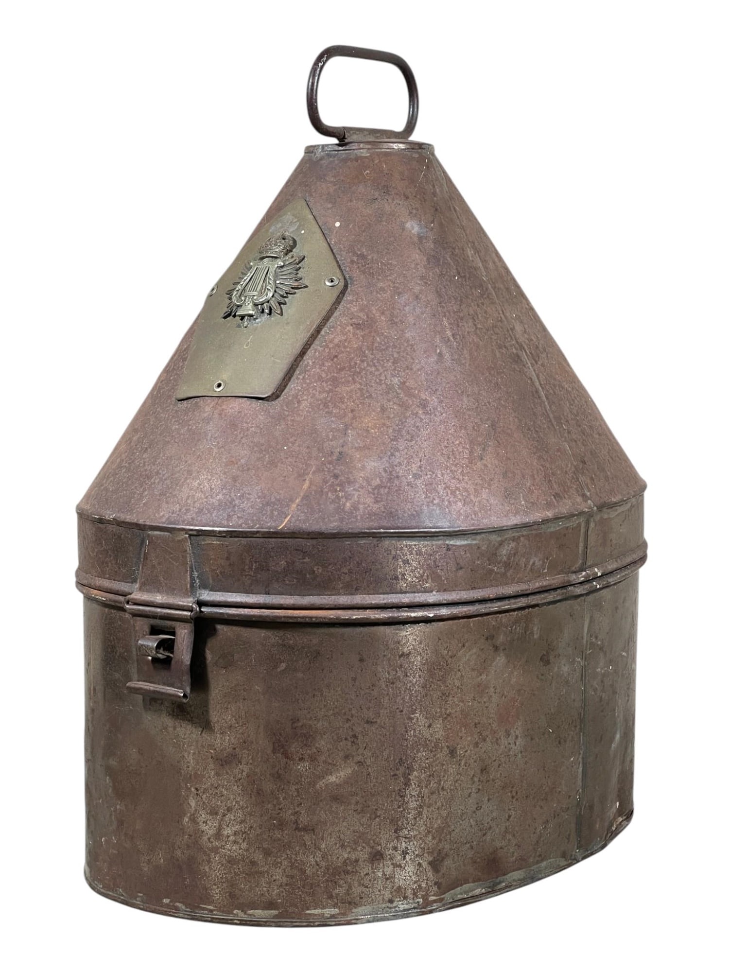 (19th c) ENGLISH VOLUNTEER MUSICIANS TIN HAT BOX (1 of 5)