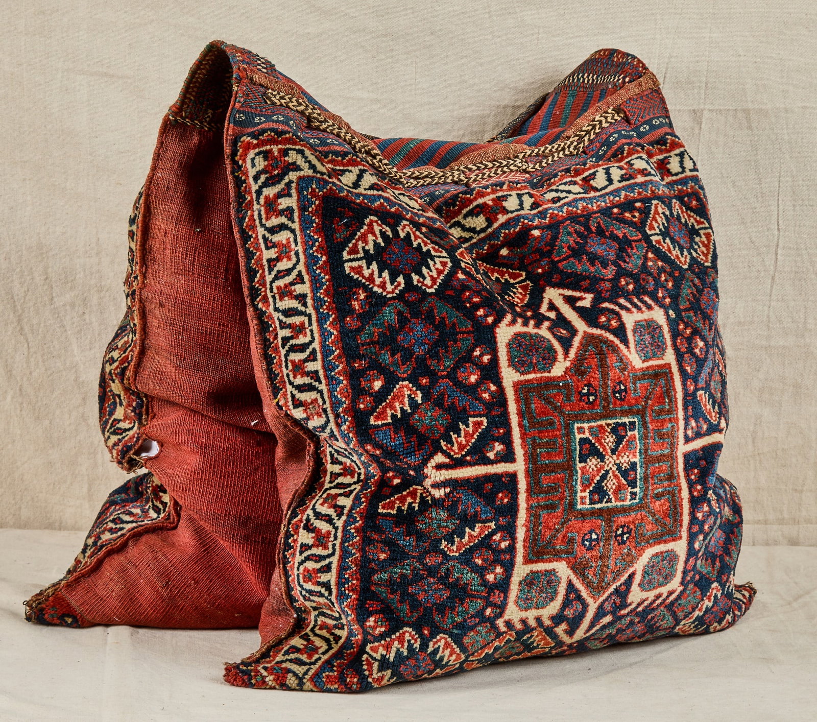 ANTIQUE ORIENTAL BAG FACE PILLOWS (1 of 8)