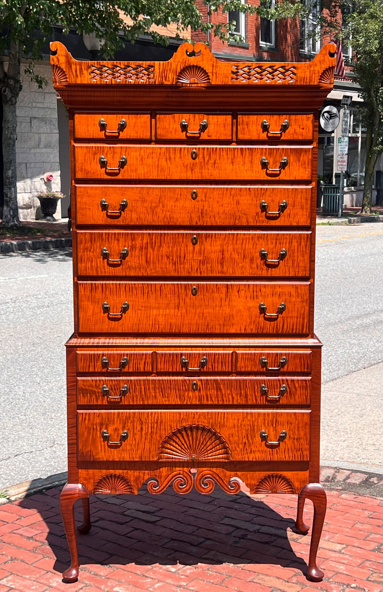 ELDRED WHEELER TIGER MAPLE DUNLAP HIGHBOY - 3