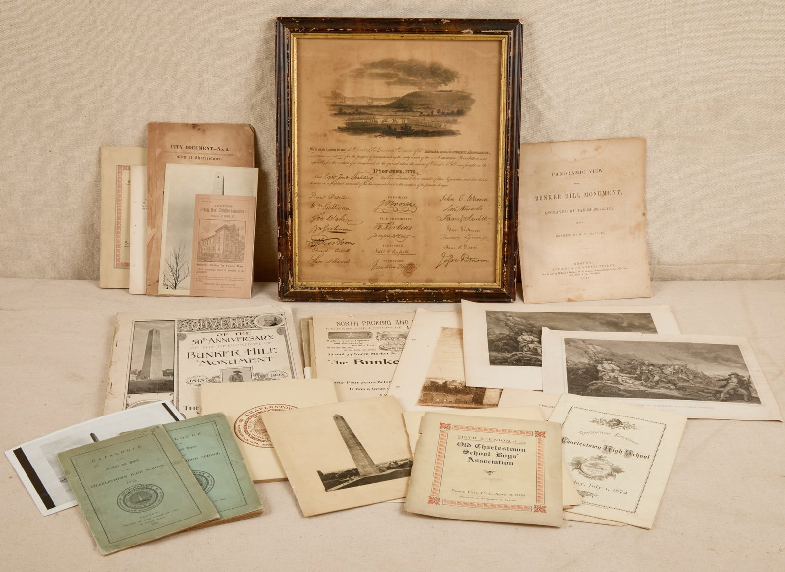 BATTLE of BUNKER HILL EPHEMERA LOT (1 of 16)