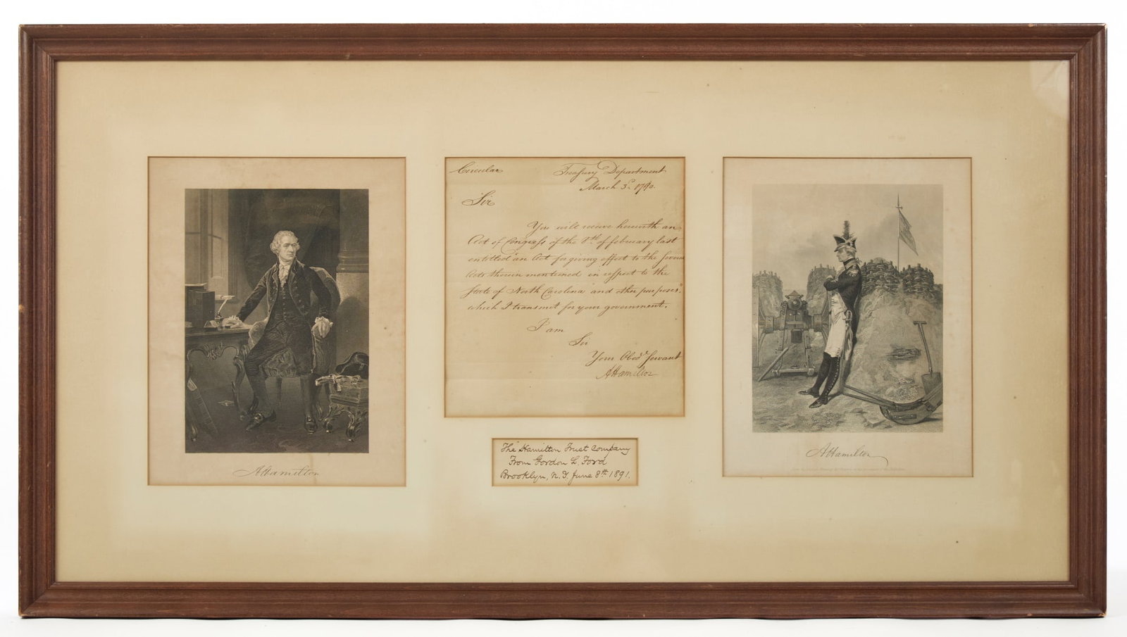 1790 N. CAROLINA ACT CIRCULAR SIGNED by HAMILTON (1 of 8)