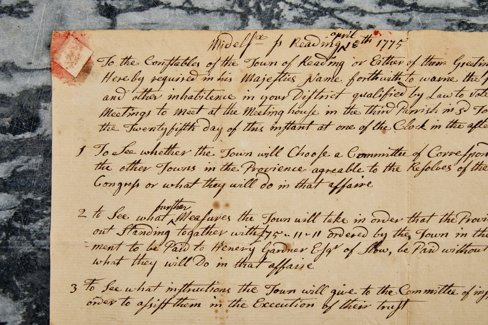 (3) INTERESTING 1775 DOCUMENTS - 17