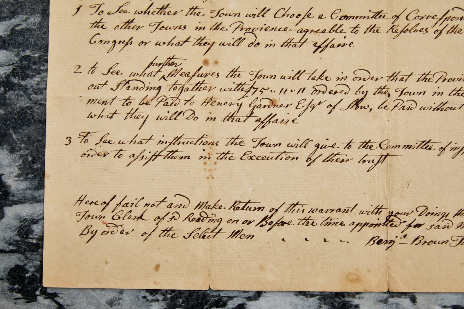 (3) INTERESTING 1775 DOCUMENTS - 18
