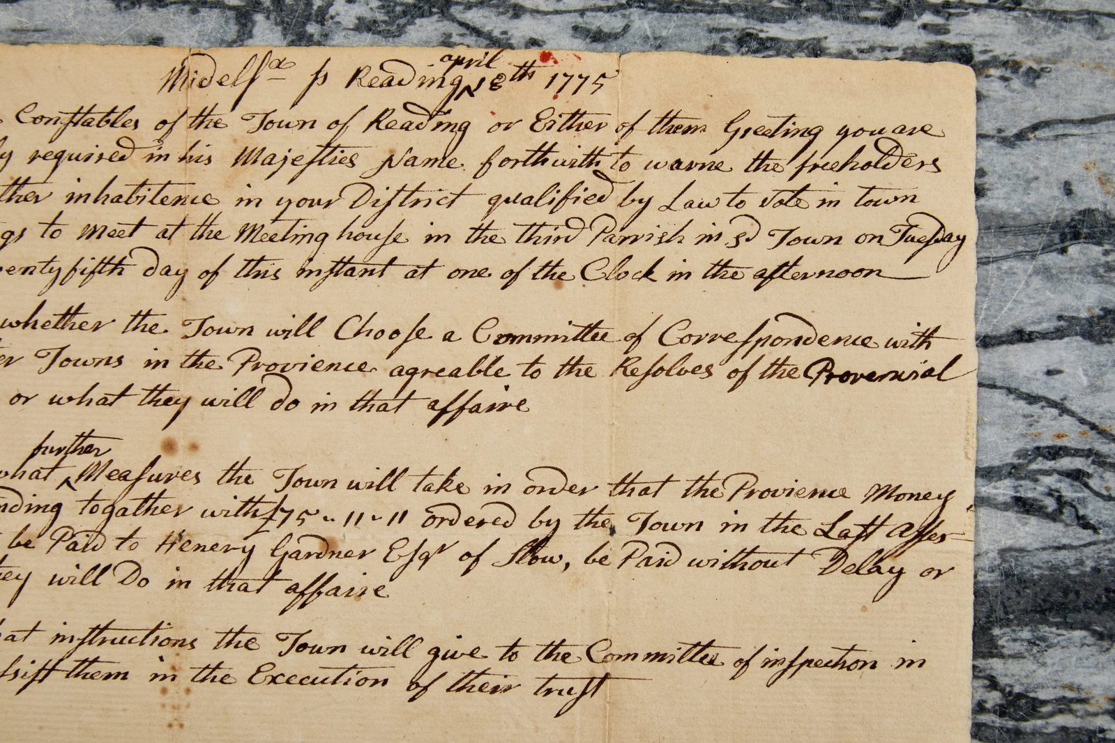 (3) INTERESTING 1775 DOCUMENTS - 20