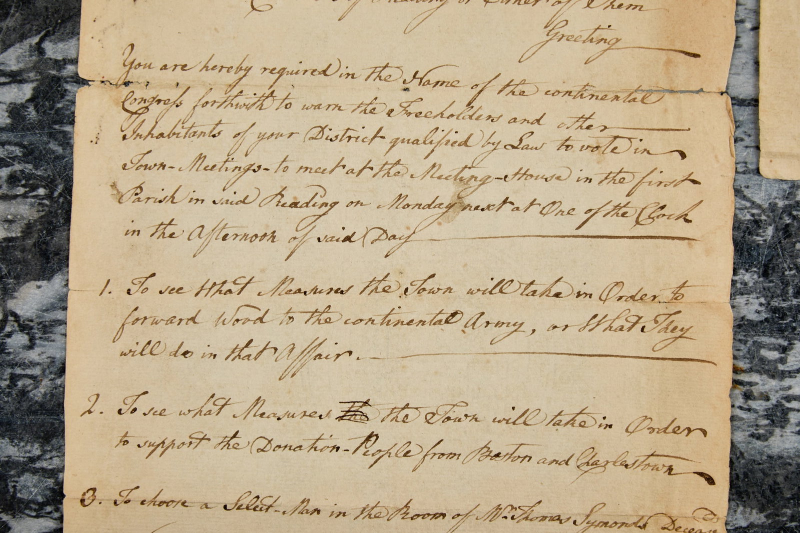 (3) INTERESTING 1775 DOCUMENTS - 7