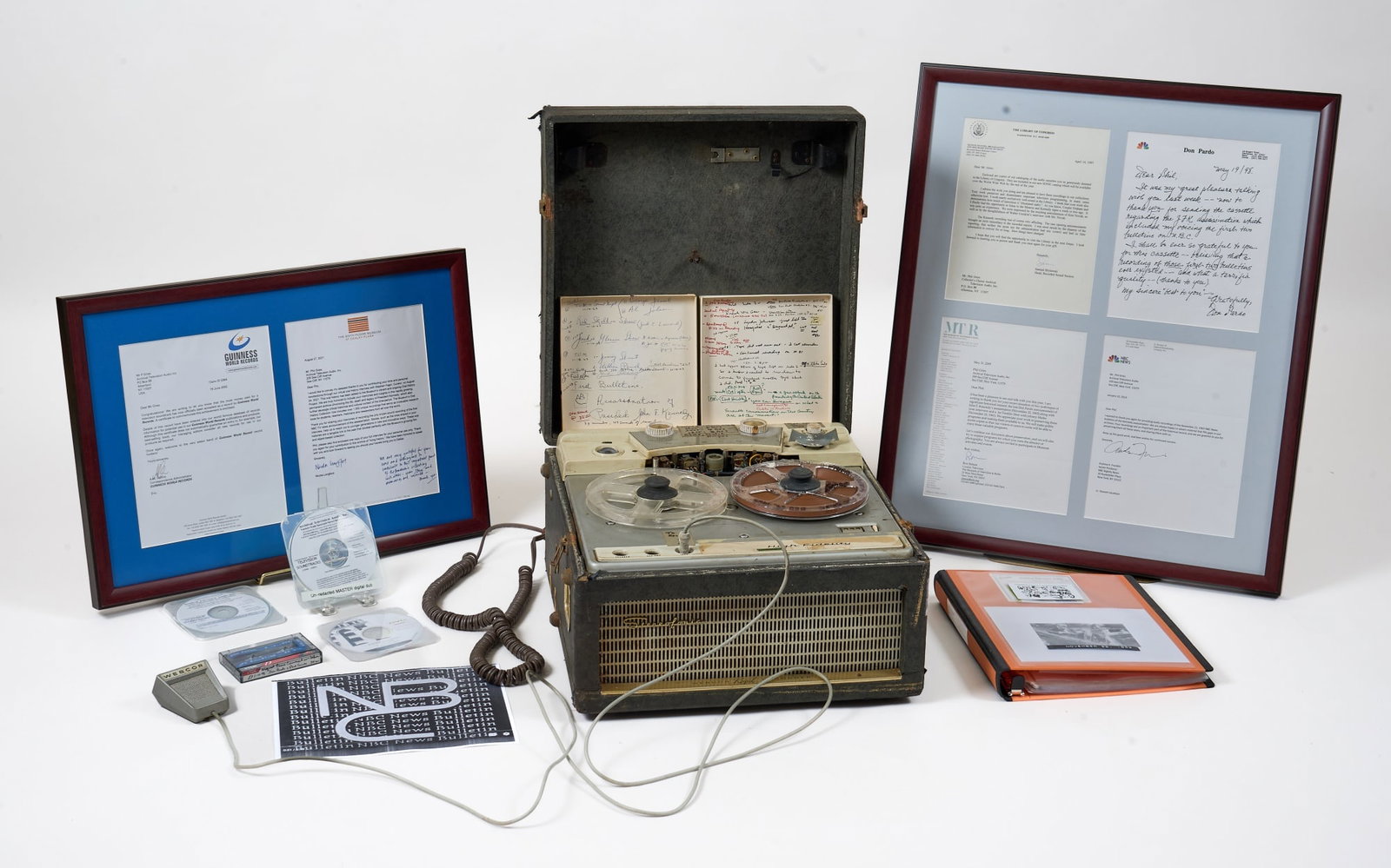 ORIGINAL NBC AUDIO RECORDING of JFK ASSASSINATION: Original 1/4 inch reel to reel tape audio recording of Don Pardo's special bulletin that cut into NBC's programming to announce the tragic assassination of president John F. Kennedy in Dallas, Texas