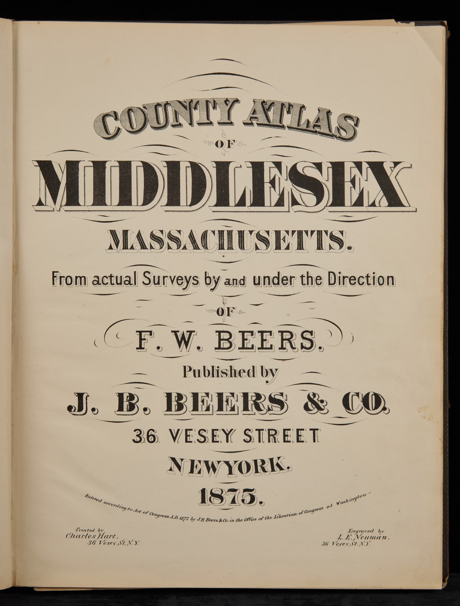 1875 COUNTY ATLAS of MIDDLESEX MASSACHUSETTS (1 of 12)