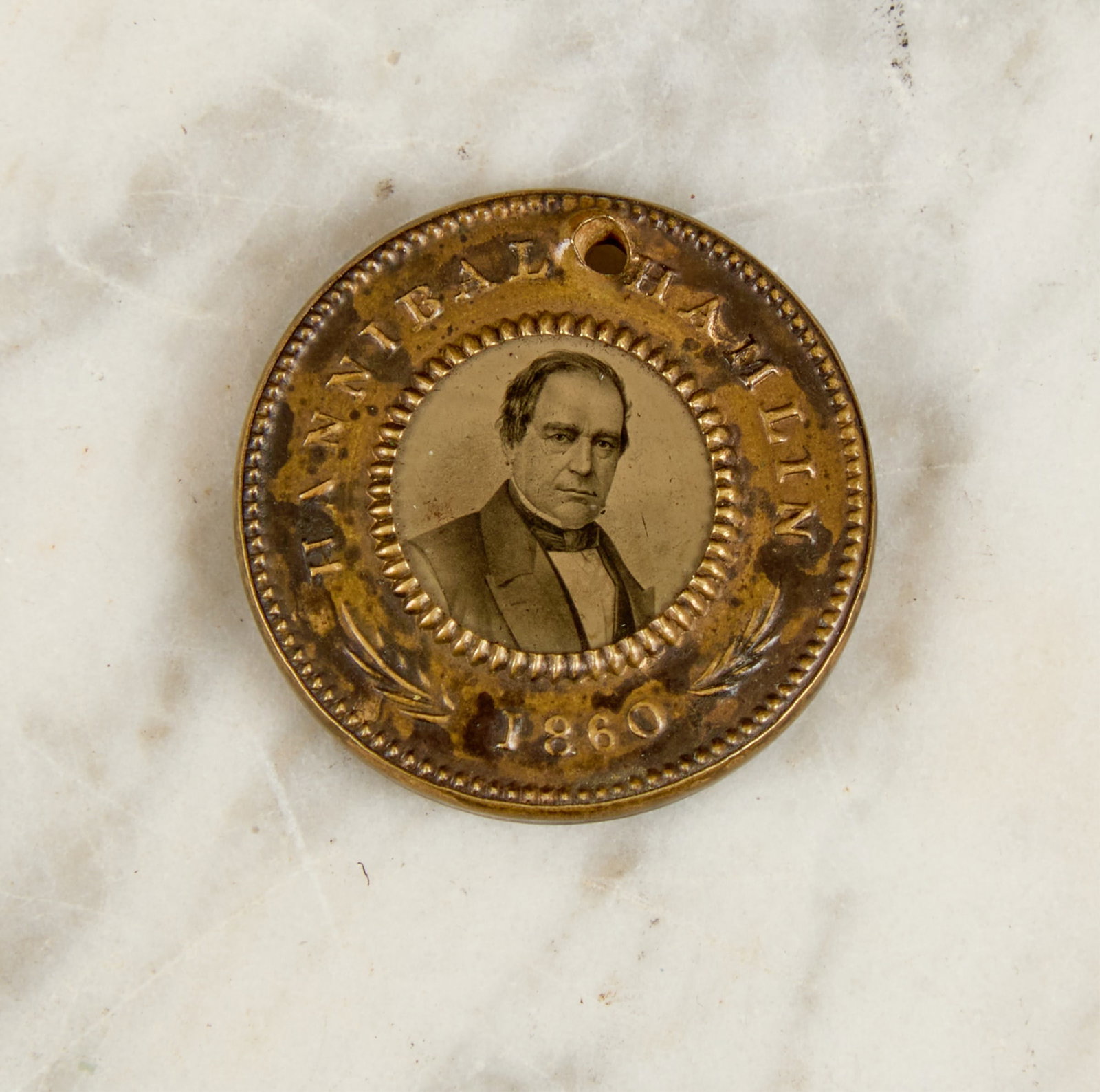 LINCOLN/HAMLIN PRESIDENTIAL CAMPAIGN FERROTYPE (1 of 6)