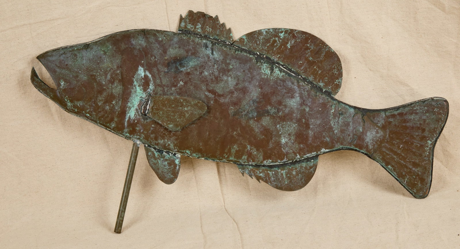 (19th c) COPPER COD WEATHERVANE