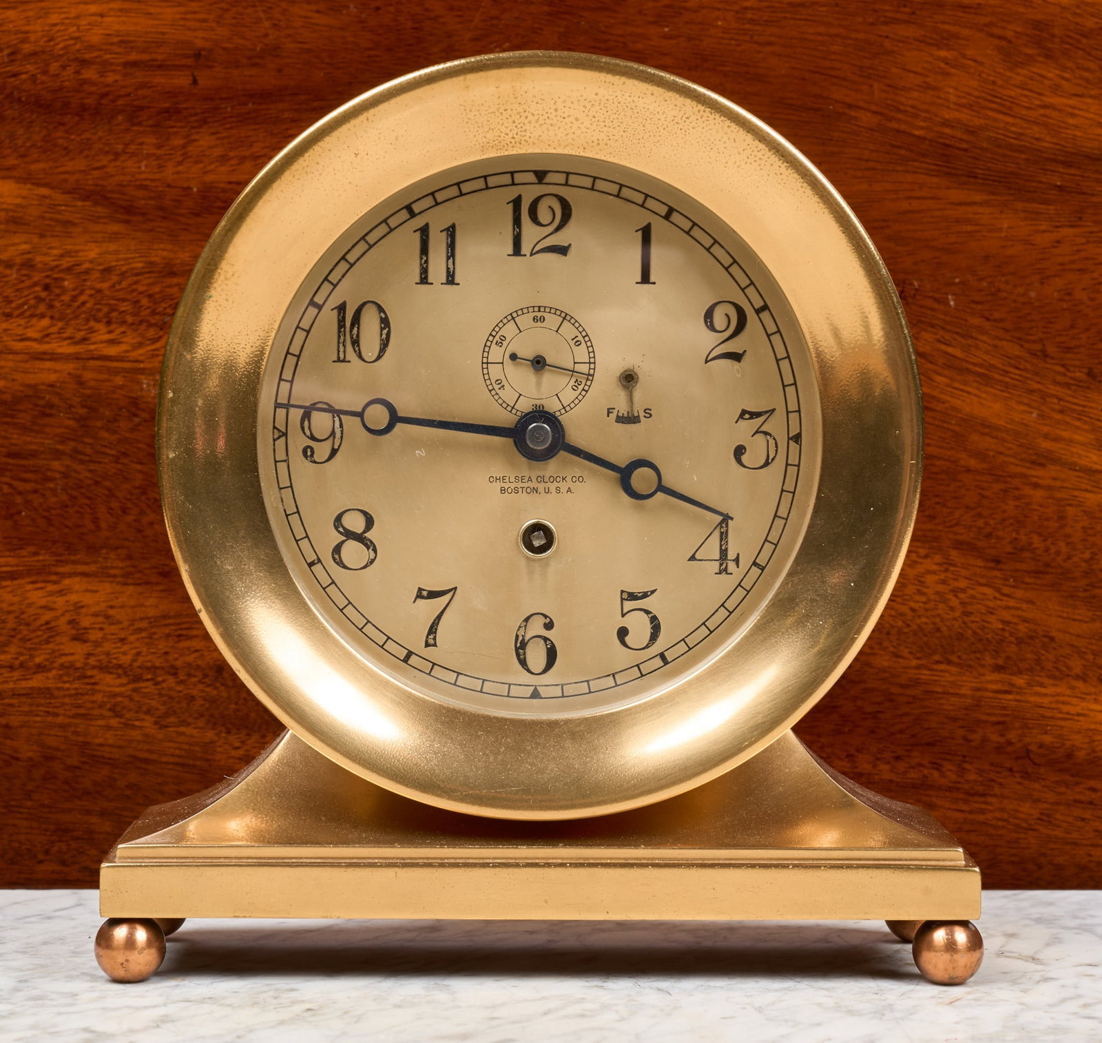 CHELSEA BASE and BALL MANTEL CLOCK (1 of 11)