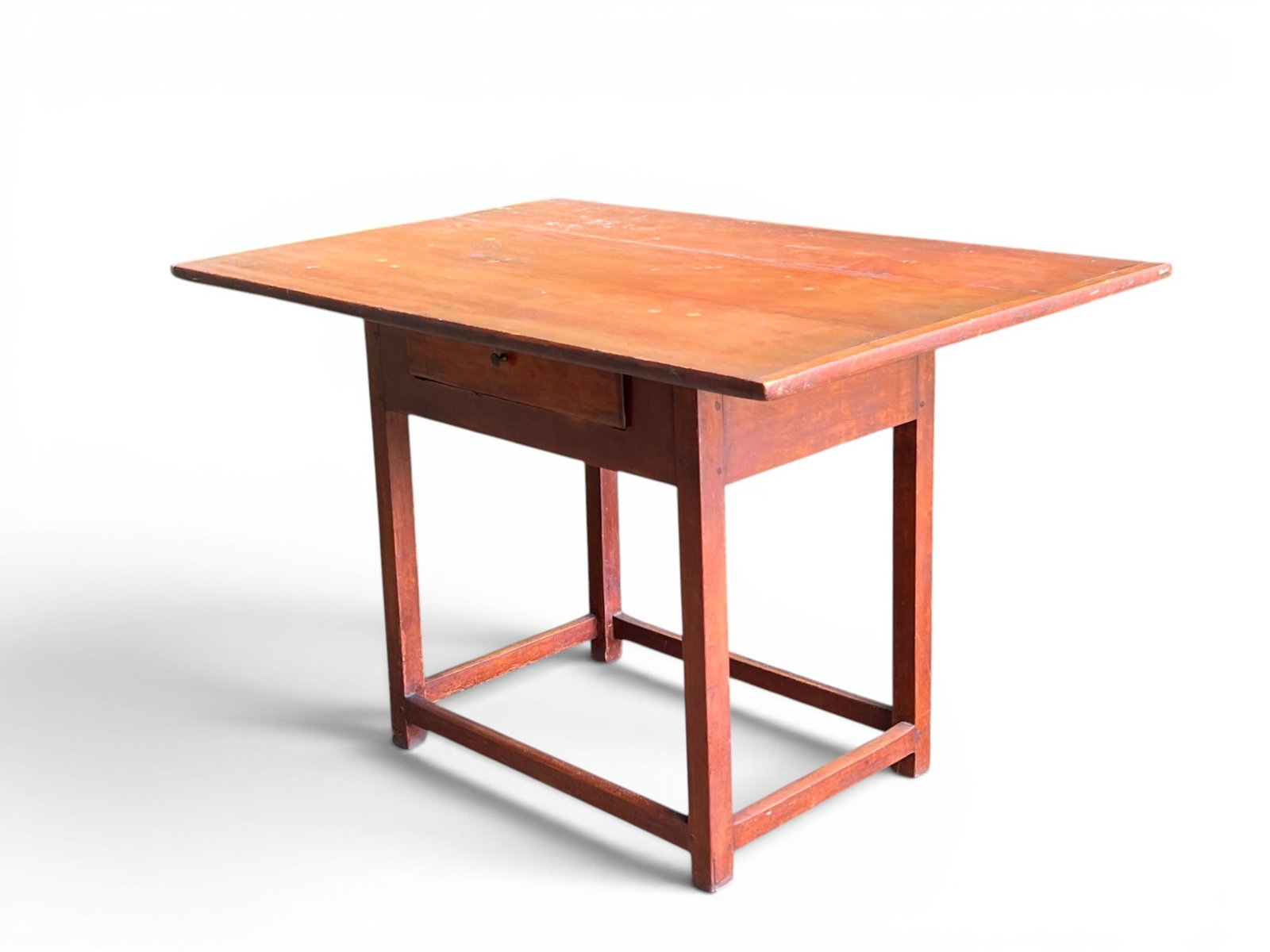 (19th c) PINE SINGLE DRAWER TAVERN TABLE (1 of 9)