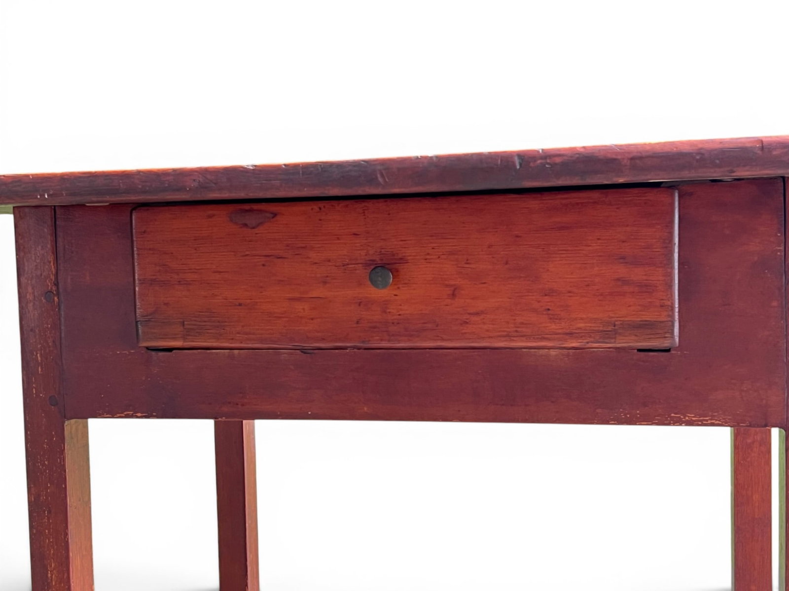 (19th c) PINE SINGLE DRAWER TAVERN TABLE - 6