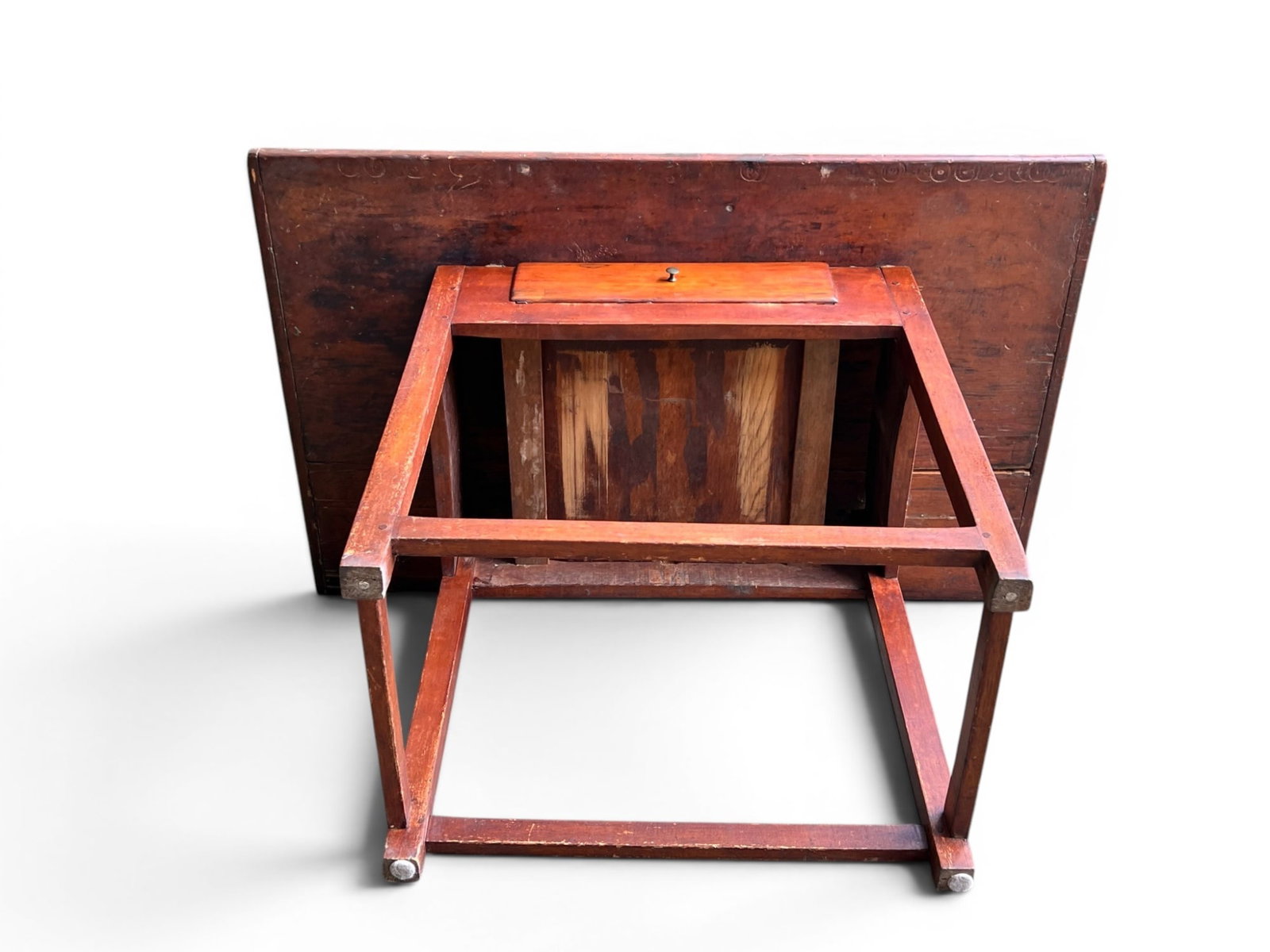 (19th c) PINE SINGLE DRAWER TAVERN TABLE - 8
